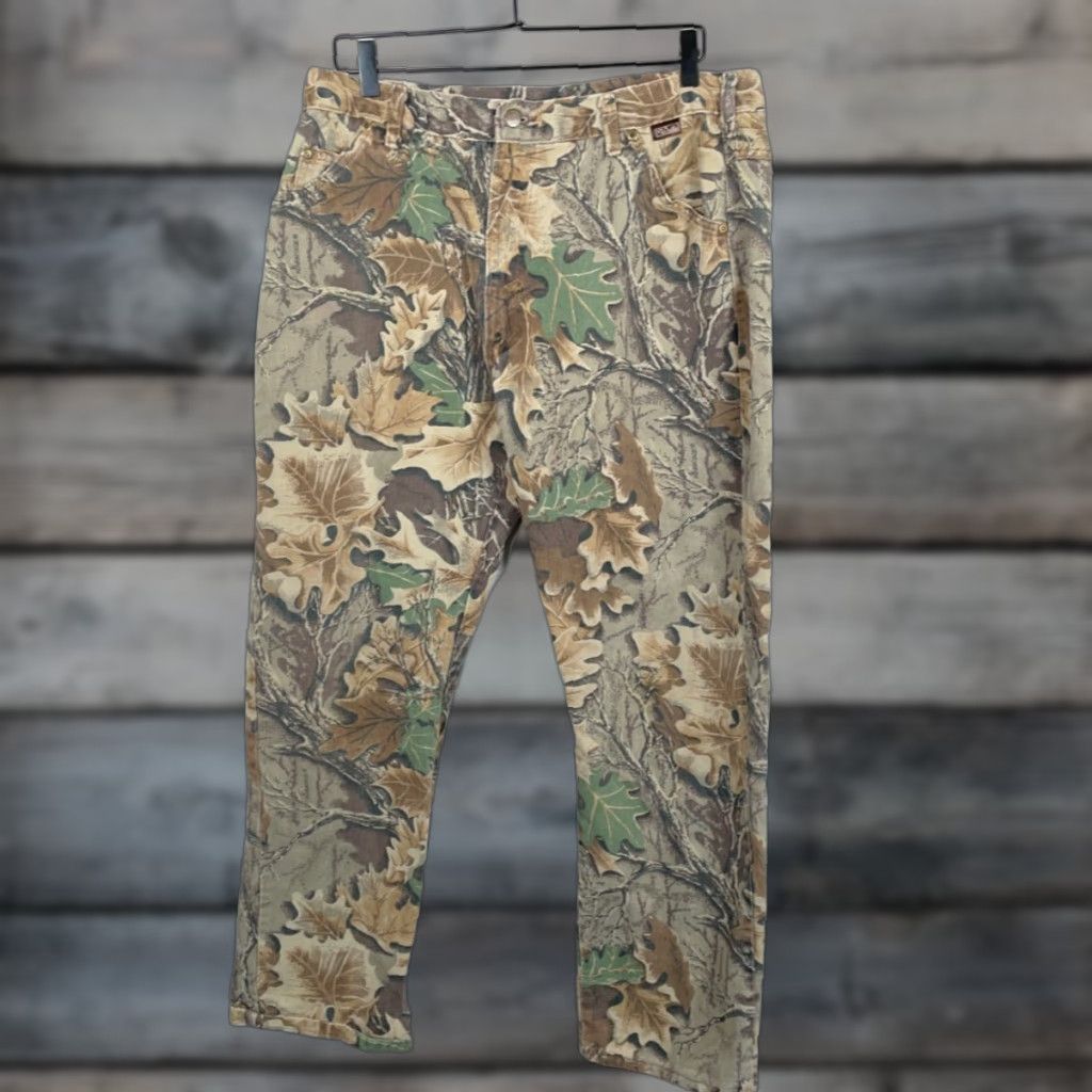 Walls VINTAGE Walls Camouflage Jeans Men's 36 x 31 Regular Straight 5-Pocket Denim Green USA Made Size US 36 / EU 52 - 1 Thumbnail