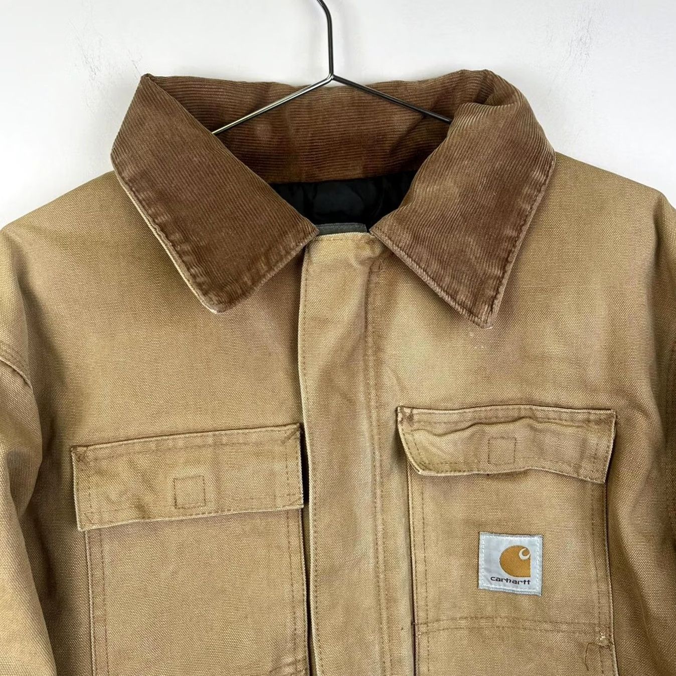 Carhartt VINTAGE Carhartt Men's Insulated Work Jacket Bomber Jacket XL Tan Cotton Jacket Mens Jacket Size US XL / EU 56 / 4 - 5 Thumbnail