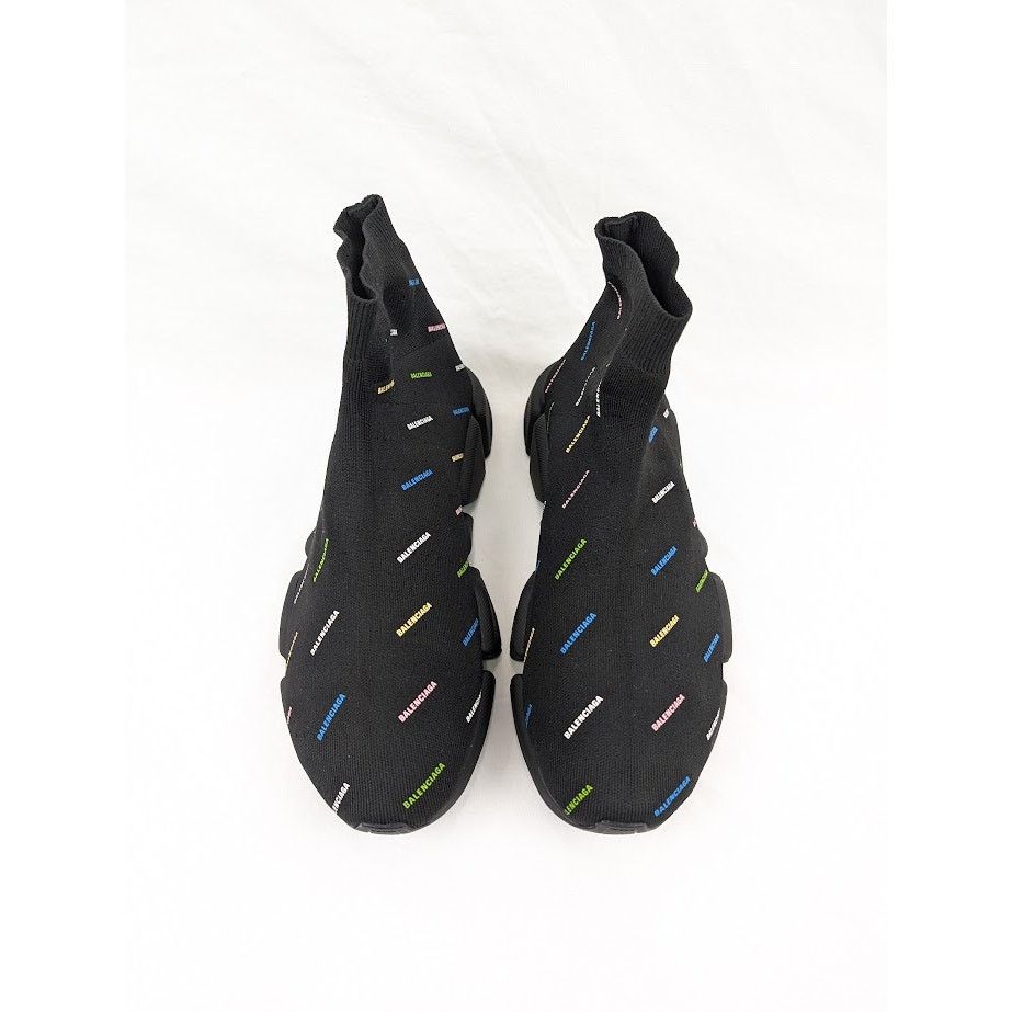 Balenciaga o1rshd1 Q:4/ Recycled Speed 2.0 Low-Top Sneakers Black Size US 12 / EU 45 - 19 Thumbnail