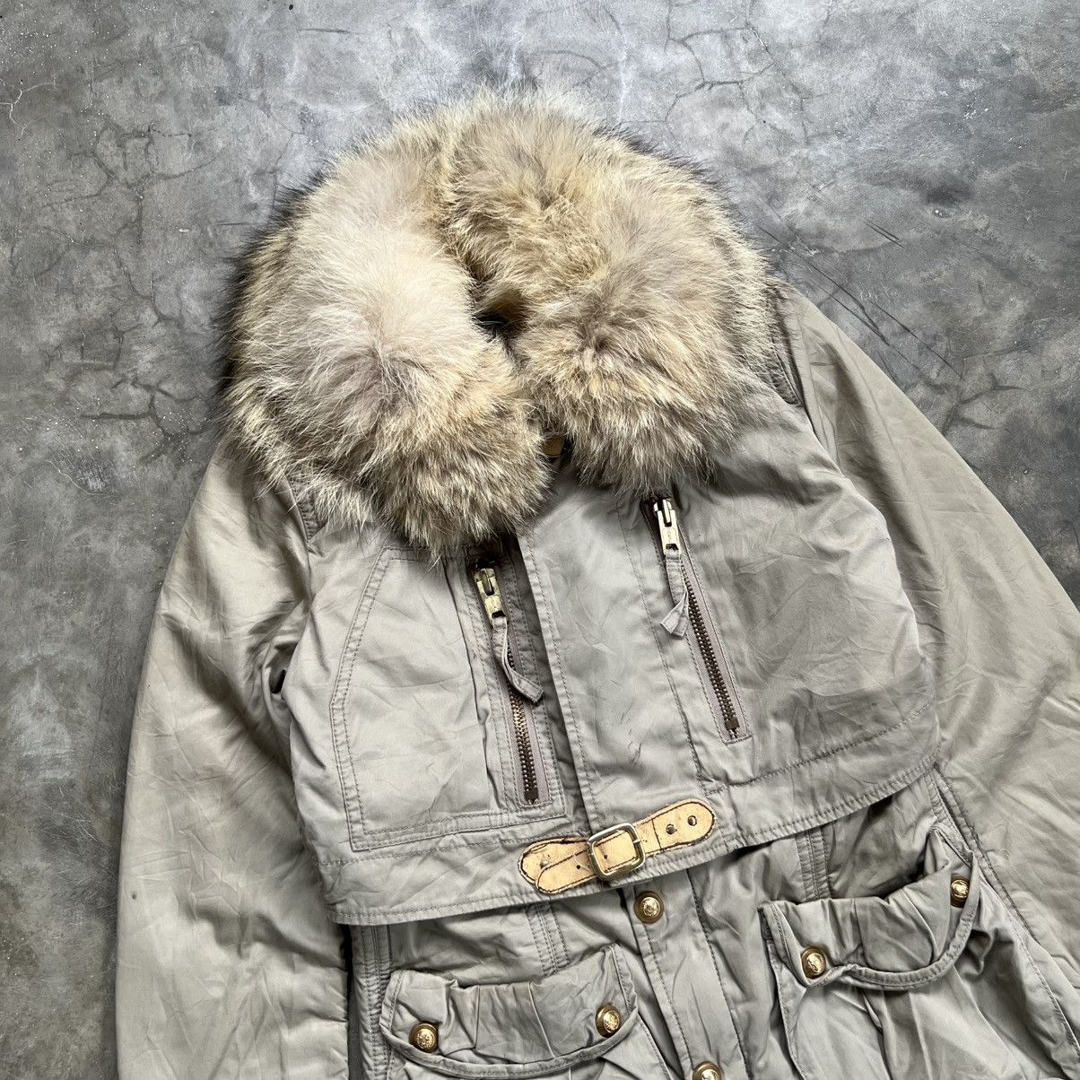 Le Grande Bleu (L.G.B.) 2000s Moussy Apocalyps Style Trim Racoon Fur Jacket Size US S / EU 44-46 / 1 - 3 Thumbnail