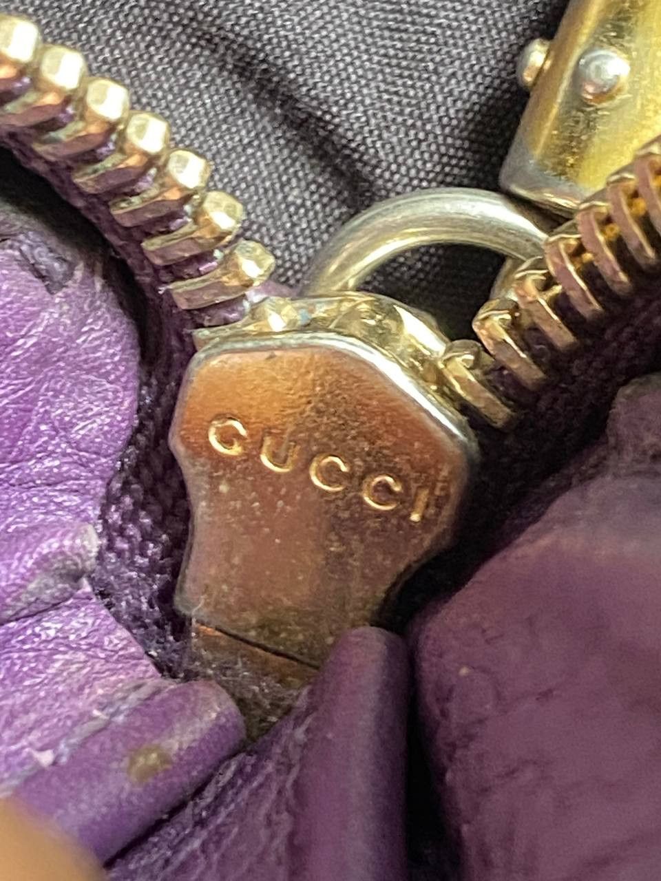 Gucci Gucci Soho GG Zip Around Leather Wallet Purple Size ONE SIZE - 18 Thumbnail