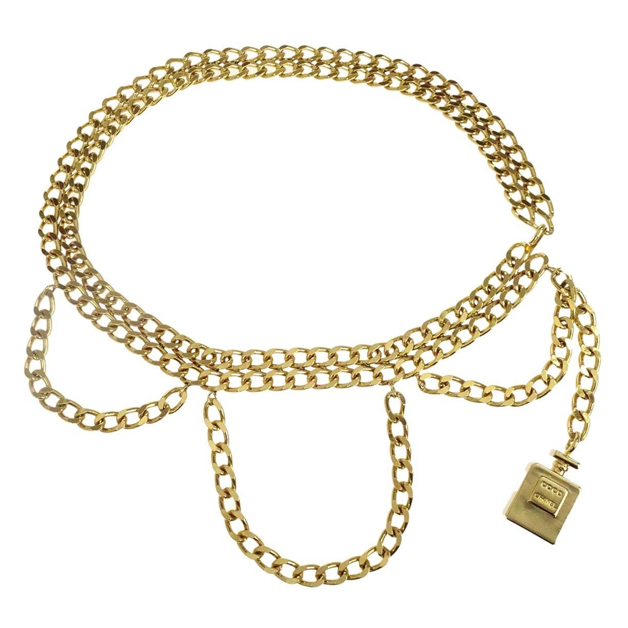Chanel Chanel Vintage Perfume Bottle Charm Chain Belt Metal Size ONE SIZE - 1 Thumbnail