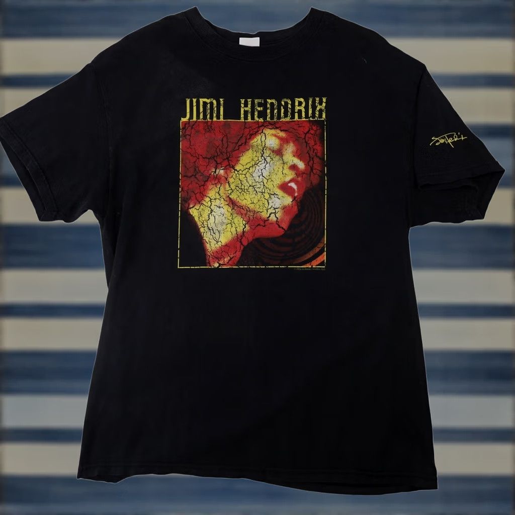 Vintage VINTAGE Jimmi Hendrix Shirt Mens Large Black Graphic T Shirt Size US L / EU 52-54 / 3 - 1 Thumbnail