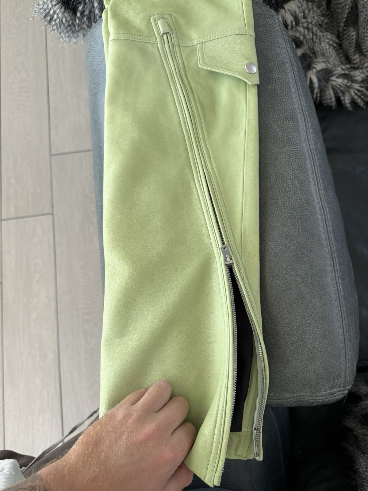 Acne Studios Acne Studios pistachio green leather pants size 38 IT Size 26" / US 2 / IT 38 - 3 Thumbnail