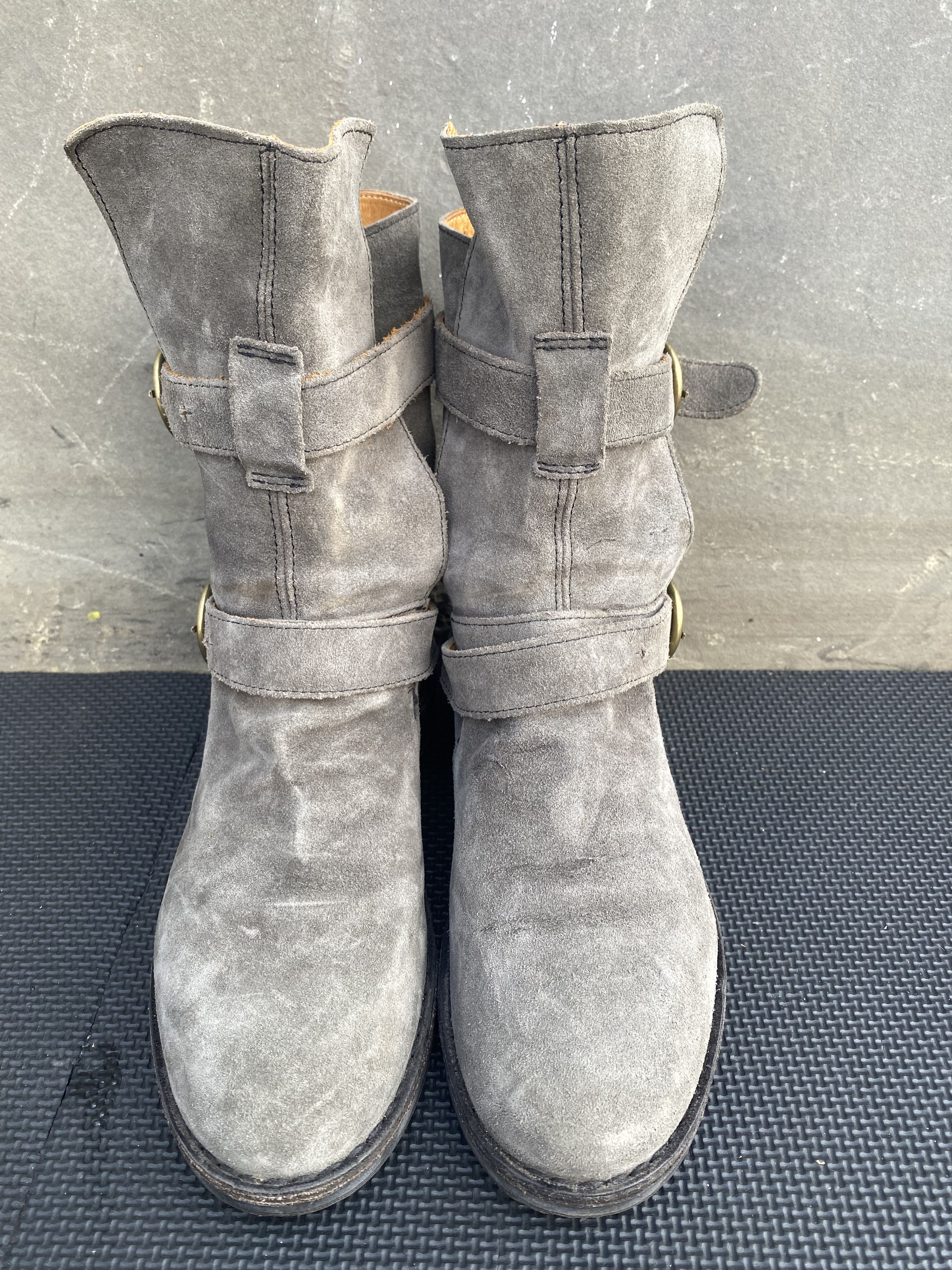 Fiorentini + Baker Fiorentini Baker Eternity Gray Suede Biker Moto Women's Size US 5 / IT 35 - 2 Thumbnail