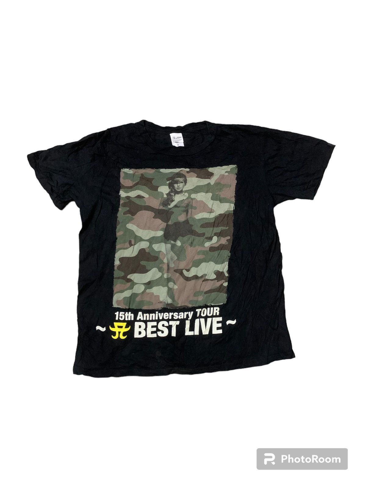 image of Tour Tee x Vintage Ayumi Hamasaki 15Th Anniversary Tour 2013 Promo Tee in Black, Men's (Size Medium