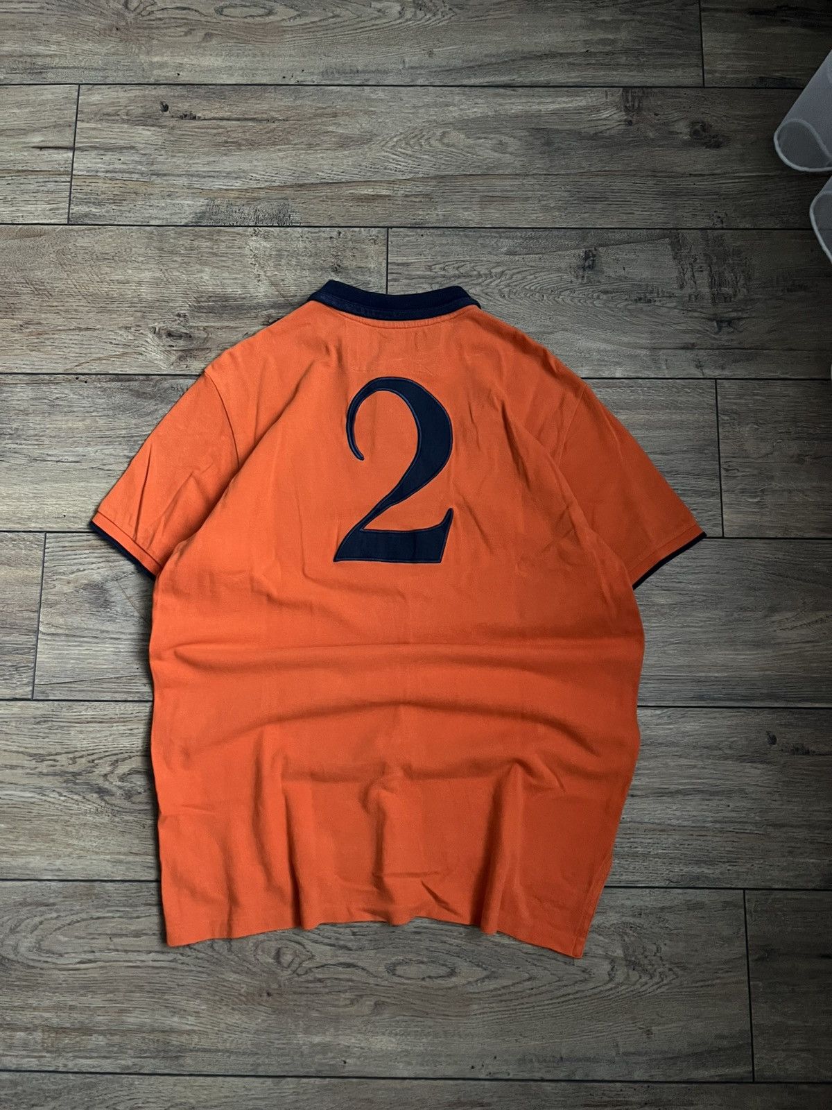 Polo Ralph Lauren Vintage Polo Ralph Lauren Orange Big Logo Rugby Size US L / EU 52-54 / 3 - 7 Thumbnail
