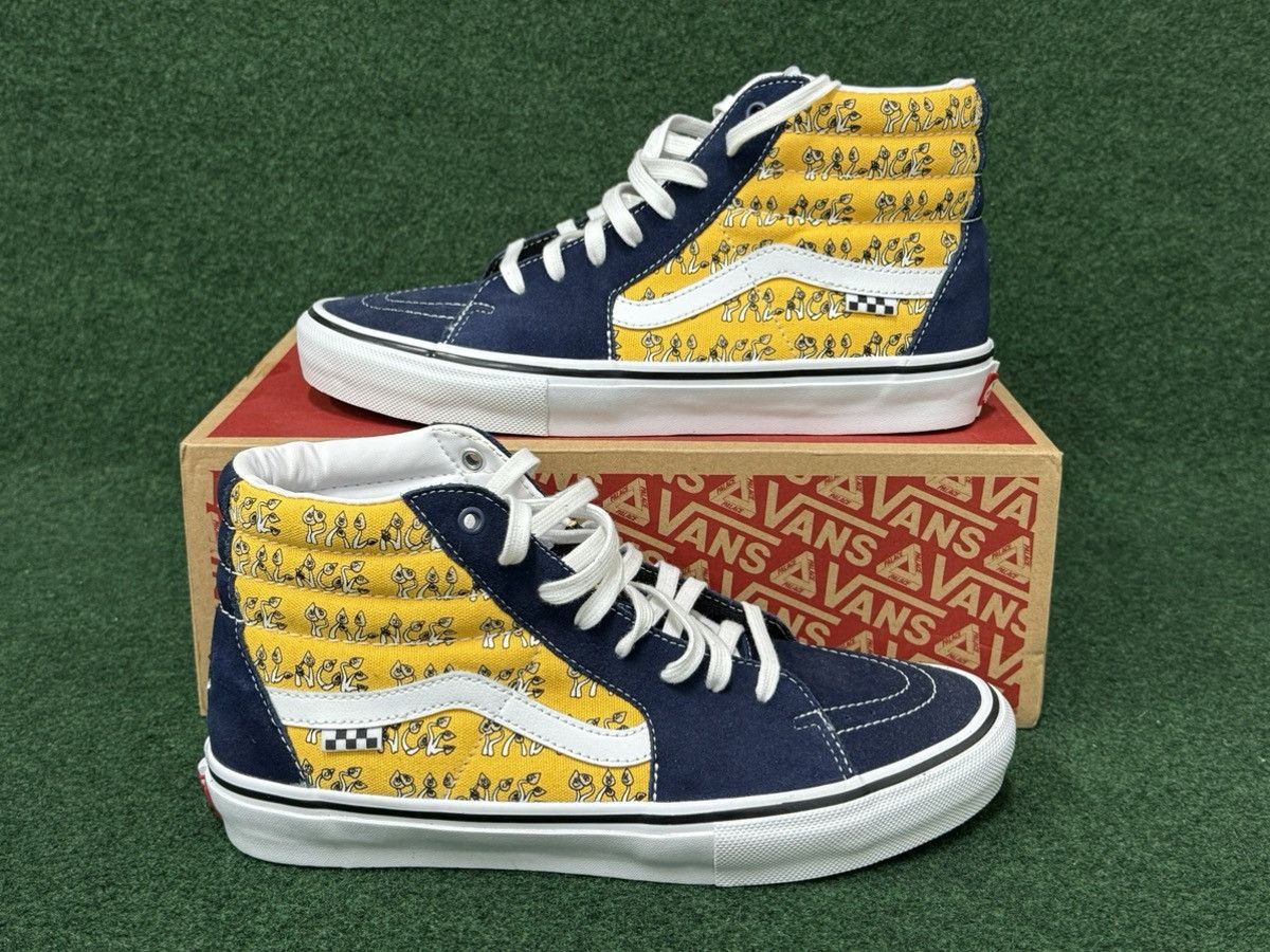 Vans Palace x Vans Skate Sk8-Hi P Shroom Yellow Size US 11 / EU 44 - 1 Thumbnail