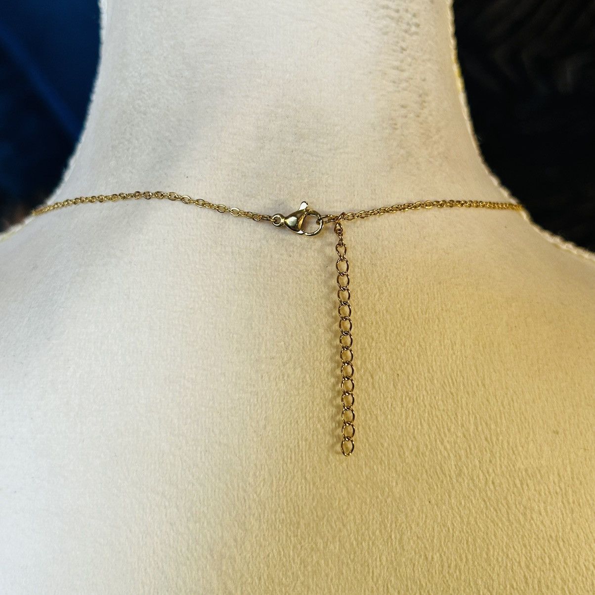 Handmade Handcrafted minimalist framed faceted dome quartz necklace Size ONE SIZE - 4 Thumbnail