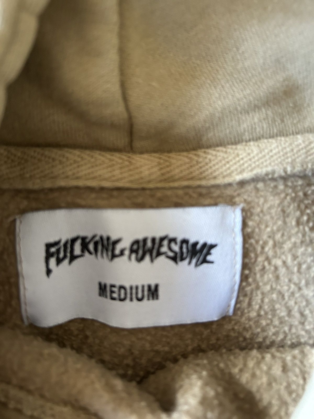 Fucking Awesome Fucking Awesome Tan Logo Hoodie Size US M / EU 48-50 / 2 - 3 Thumbnail