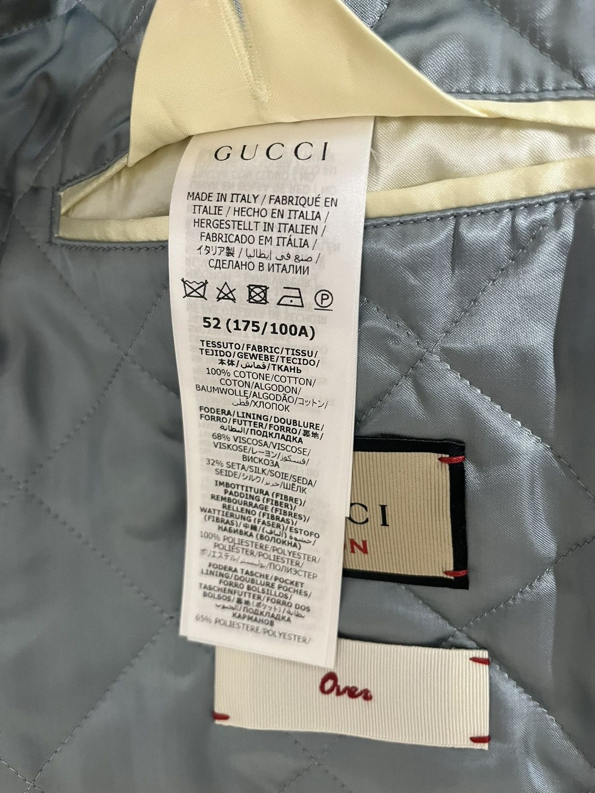 Gucci Gucci Salon Quilted Silk-Lined Oversized Denim Jacket Size US L / EU 52-54 / 3 - 4 Thumbnail