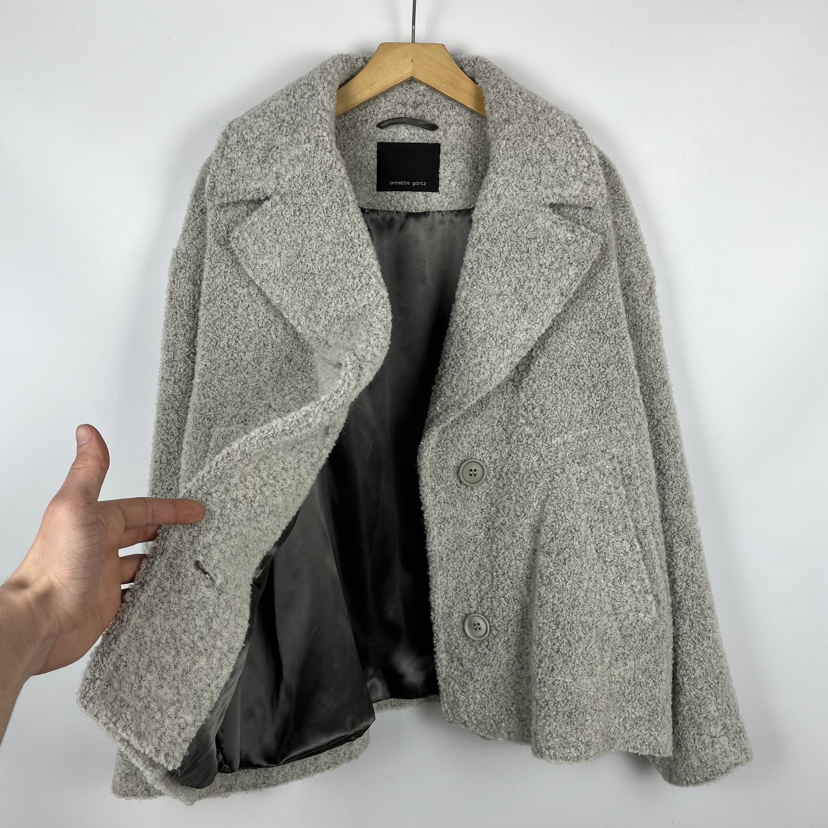 Annette Gortz Ladies Annette Gortz Avant-Garde Single-Breasted Coat Jacket Size L / US 10 / IT 46 - 12 Thumbnail