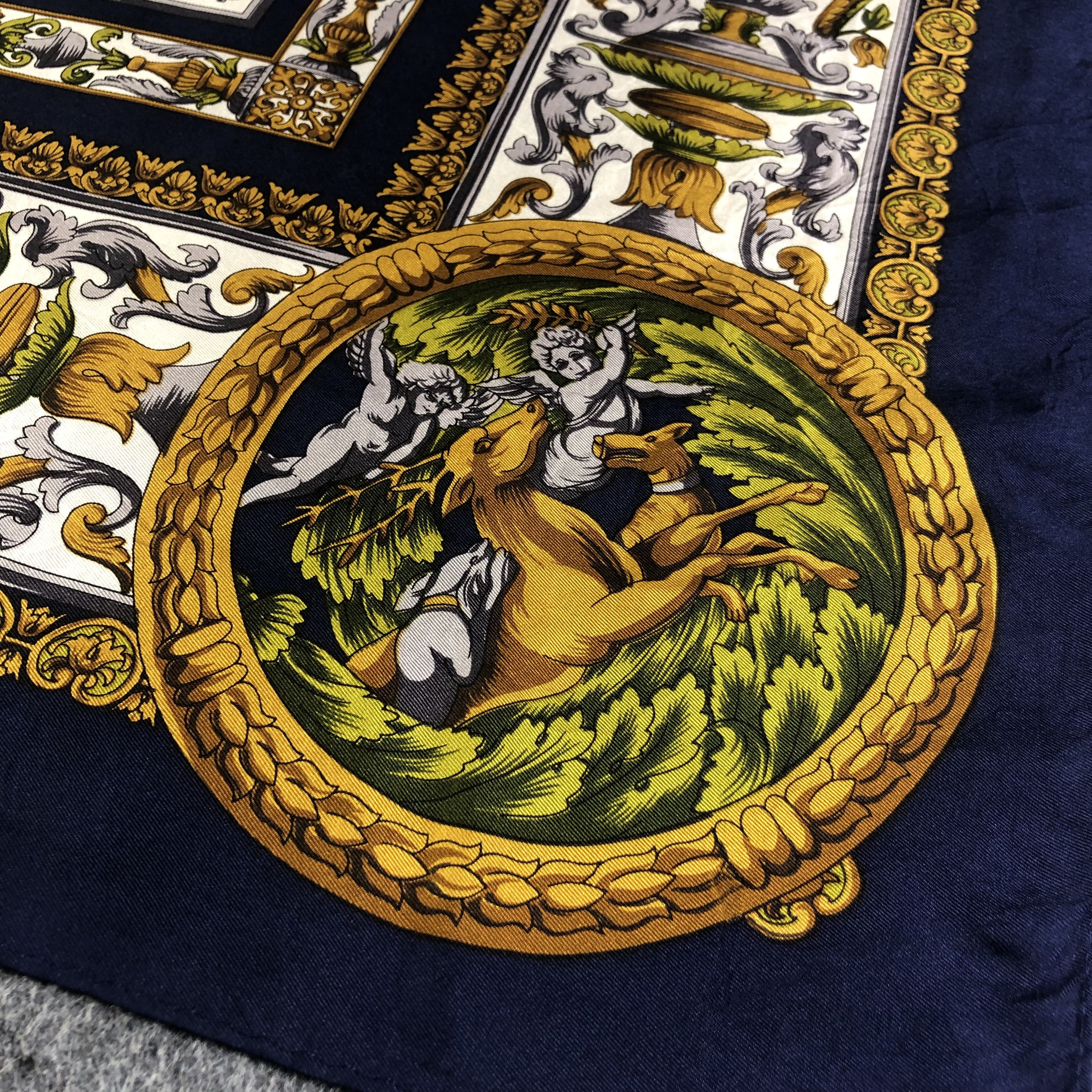 Japanese Brand Luxury Design Silk Scarf M526 Size ONE SIZE - 3 Thumbnail