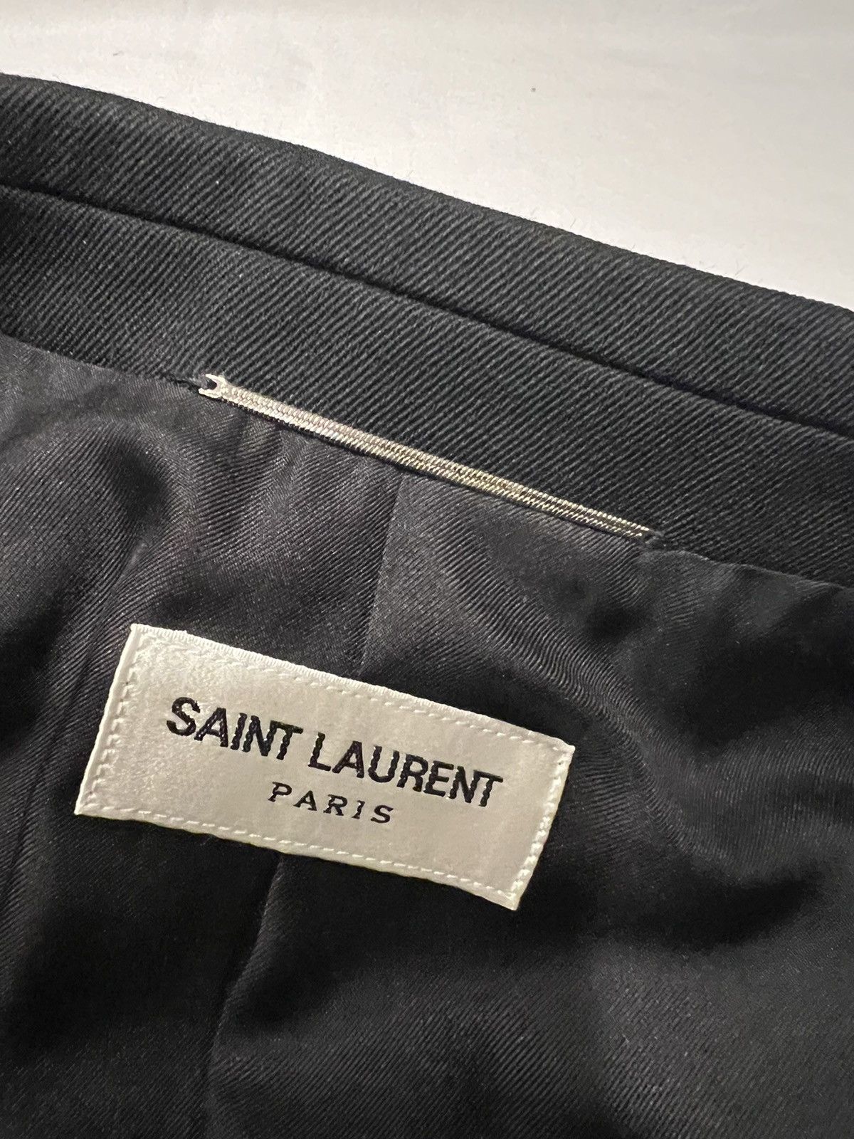 Saint Laurent Paris Saint Laurent men’s faux leather trim blazer. 54/44. $3650 Size 44R - 3 Thumbnail