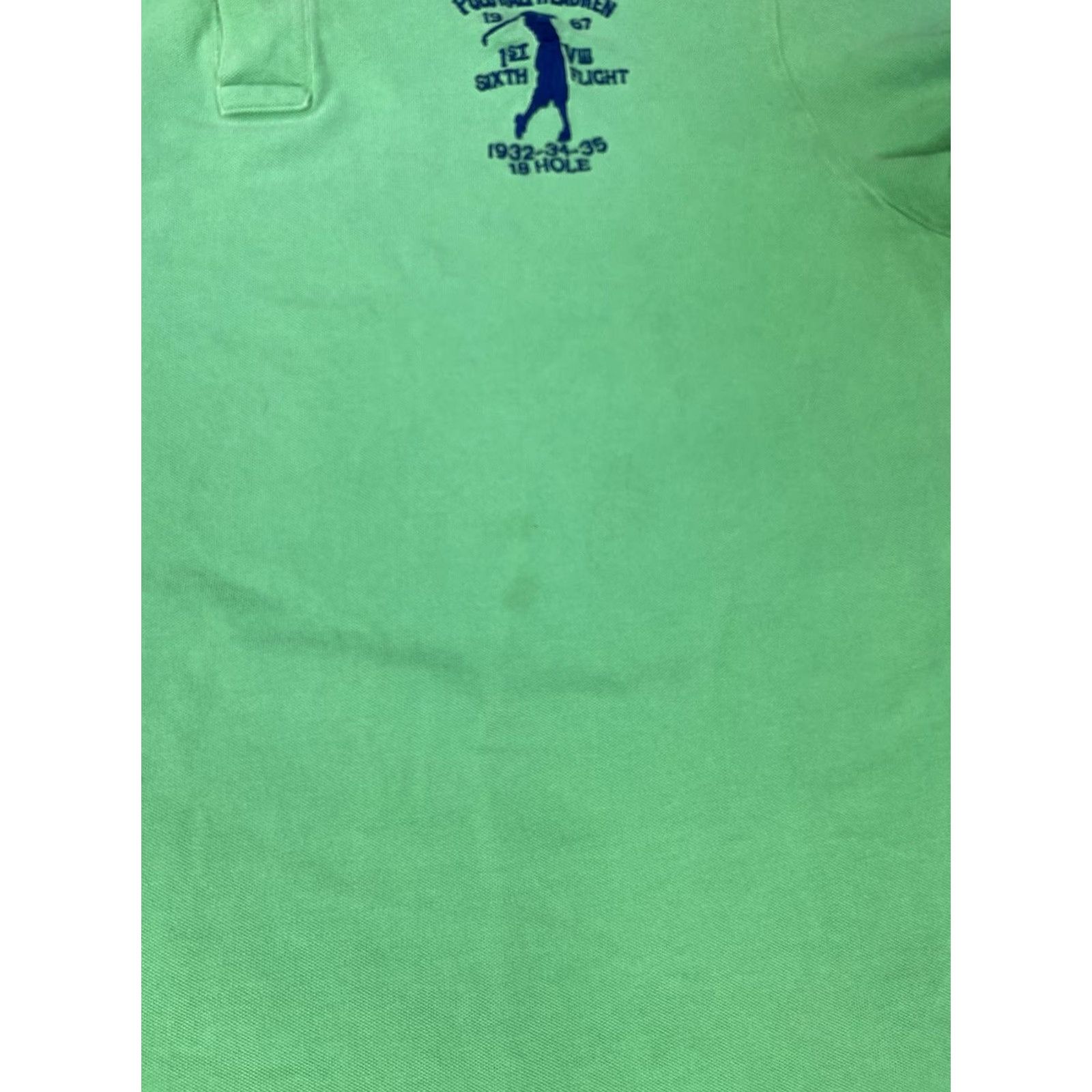 Polo Ralph Lauren VINTAGE Polo Ralph Lauren Polo Shirt Men XXL Green Short Sleeve 18 Hole Rugby Shirt Polo Ralph Lauren Big Pony Logo Embroidered Casual Size US XXL / EU 58 / 5 - 4 Thumbnail