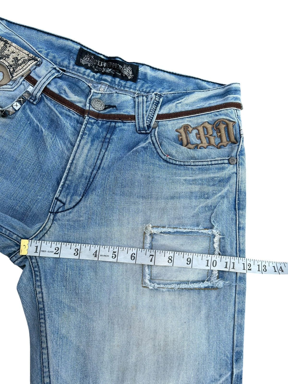Kapital Red Pepper Japan Studded Snake Skin pocket Distressed Denim Size US 34 / EU 50 - 22 Thumbnail