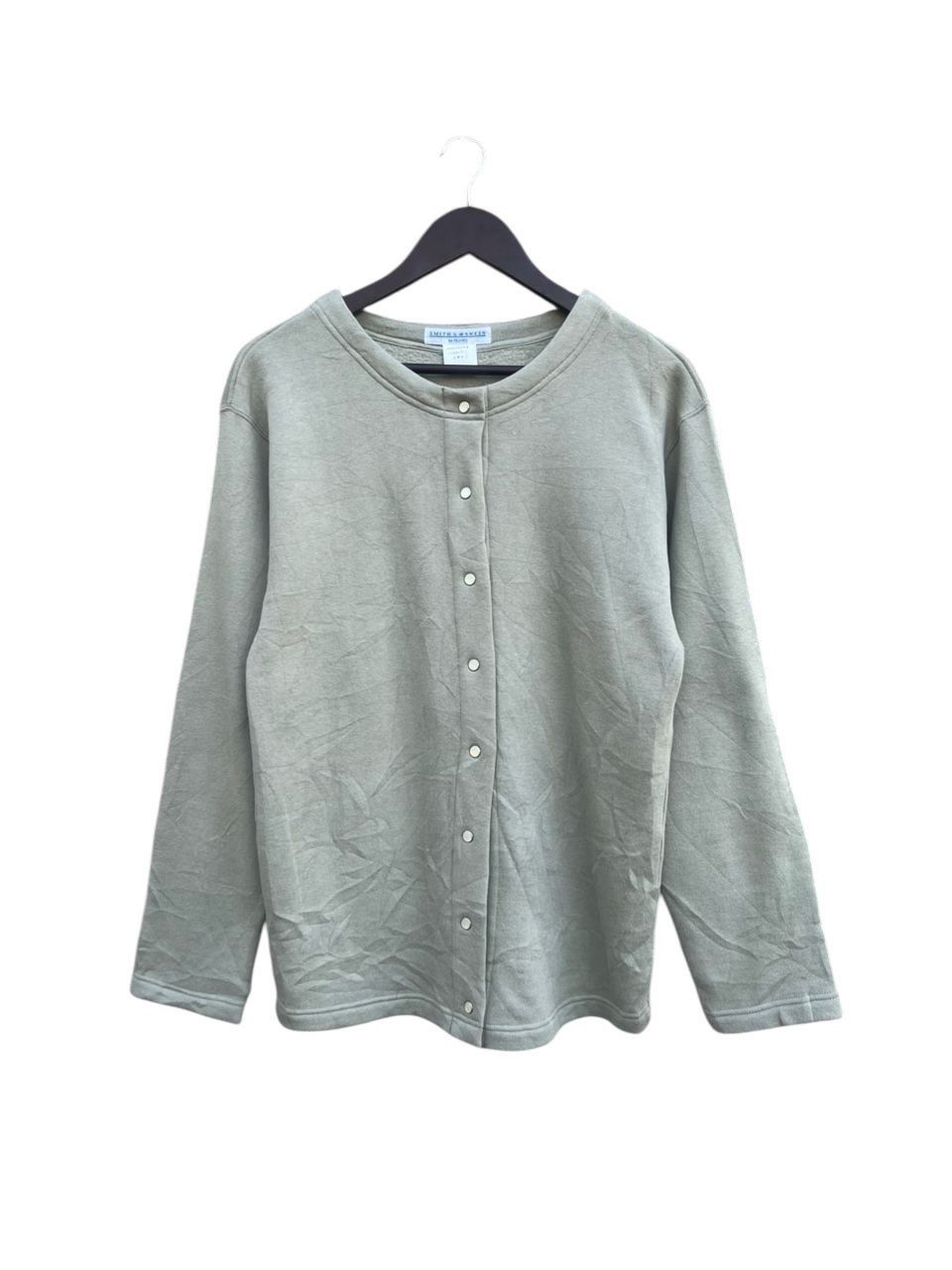Japanese Brand Smith & Hawken Pearl Snap Button Sweatshirt Size L / US 10 / IT 46 - 1 Thumbnail