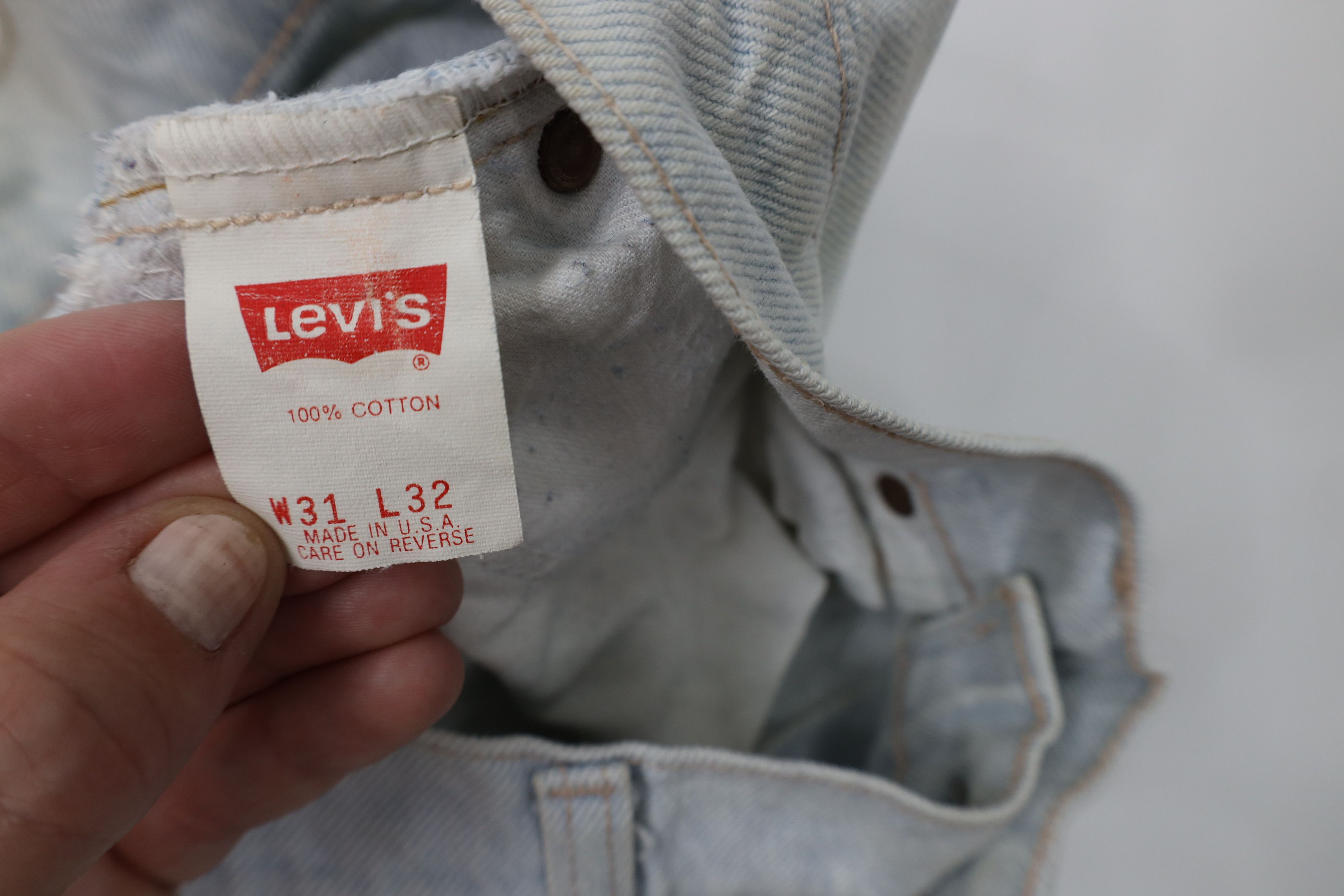 Levi's Vintage 80s Levis 550 Orange Tab Relaxed Fit Denim Jeans USA Size US 31 - 9 Thumbnail