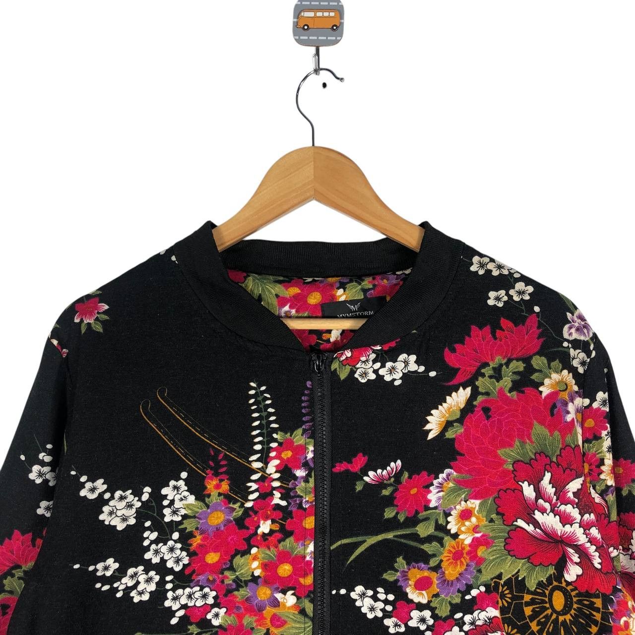 Japanese Brand × Vintage Vintage Mymstorm Floral Zipper Jacket Size M / US 6-8 / IT 42-44 - 2 Thumbnail