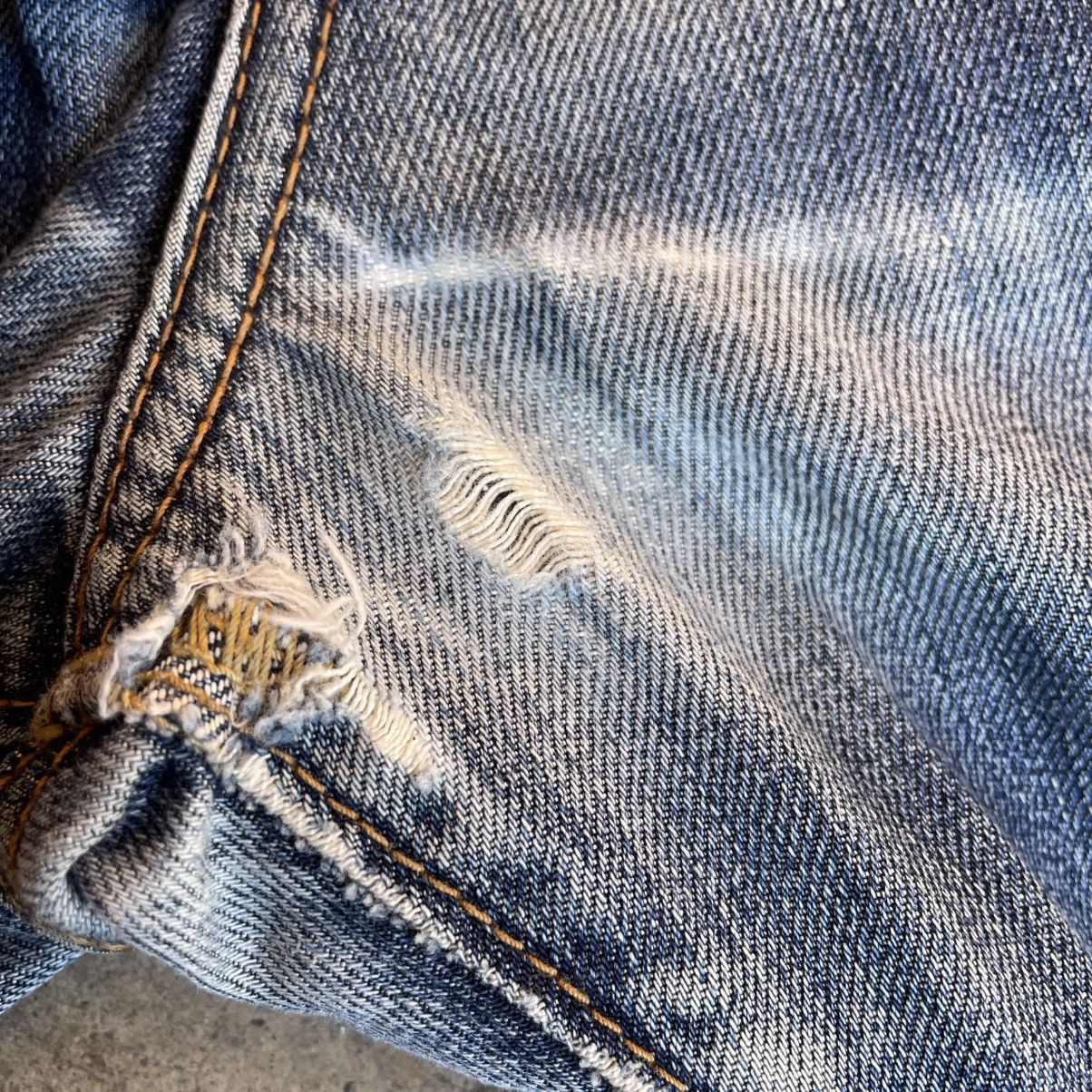 Gap 🔥Vintage GAP Stoned Washed Ripped Distress Denim Jeans Size US 39 - 8 Thumbnail