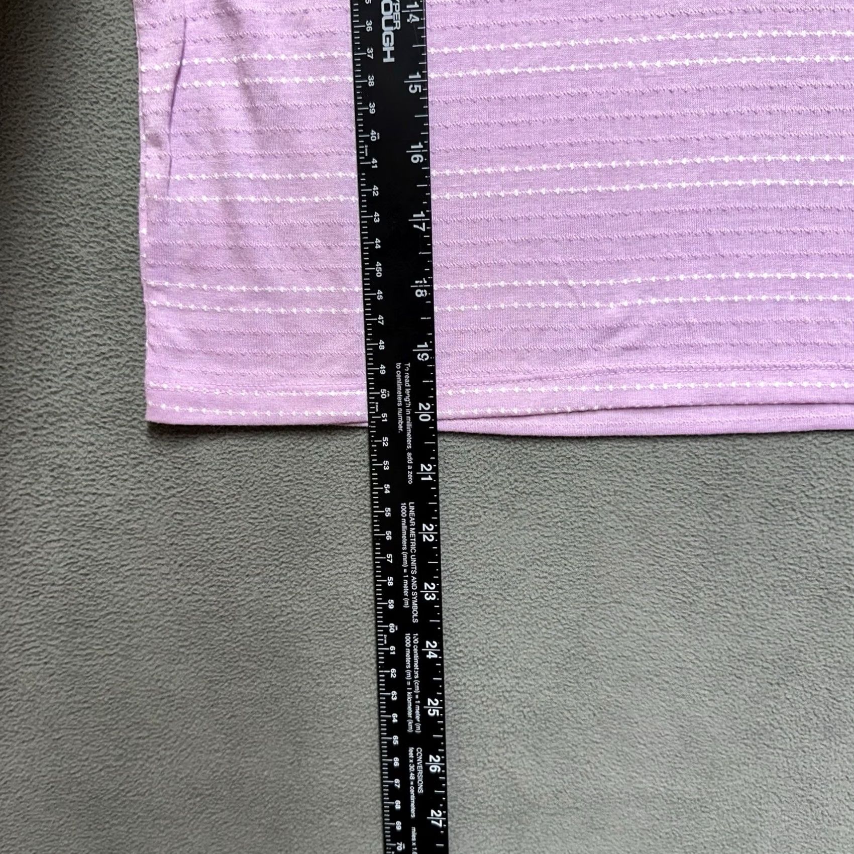 Loft Loft Outlet Top Womens Medium Purple V-Neck Cap Sleeve Striped Lightweight EUC Size M / US 6-8 / IT 42-44 - 7 Thumbnail