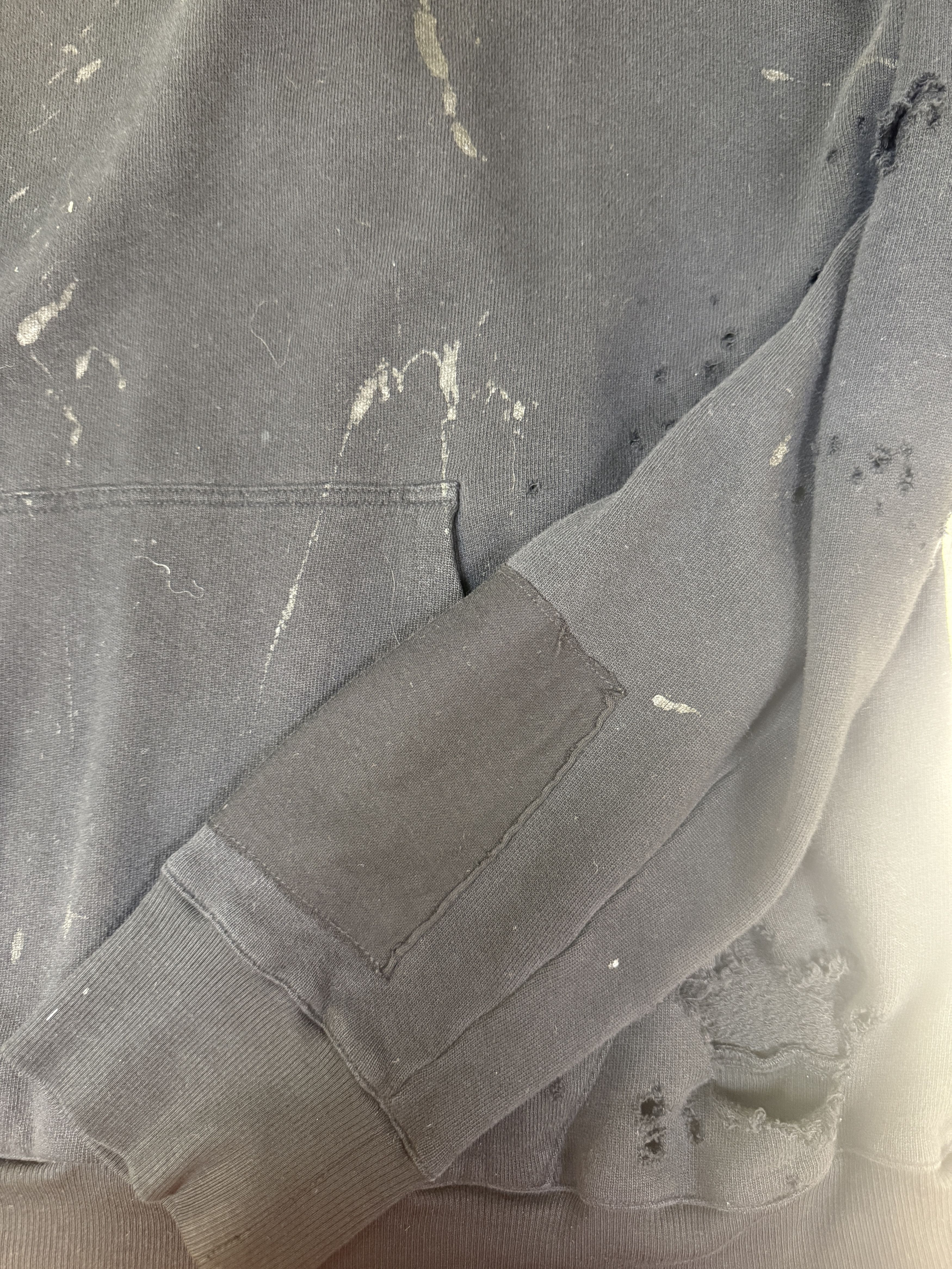 Greg Lauren Greg Lauren Black Fleece Patchwork Destroyed Hoodie Size US M / EU 48-50 / 2 - 5 Thumbnail