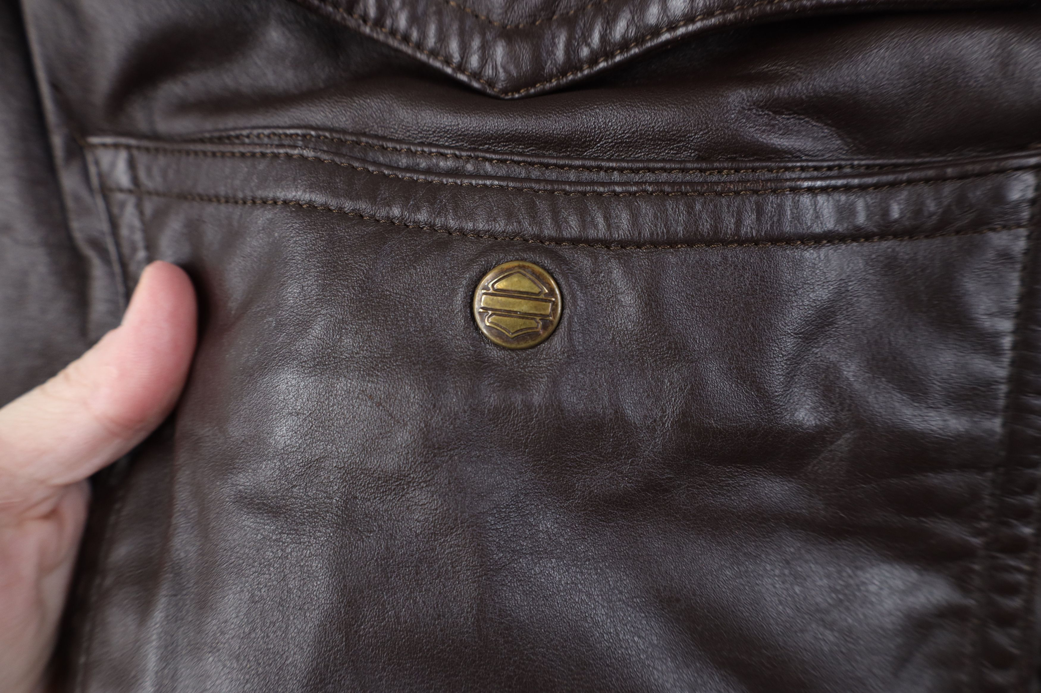 Vintage Vintage 90s Streetwear Quilted Leather Bomber Jacket Brown Size US M / EU 48-50 / 2 - 6 Thumbnail