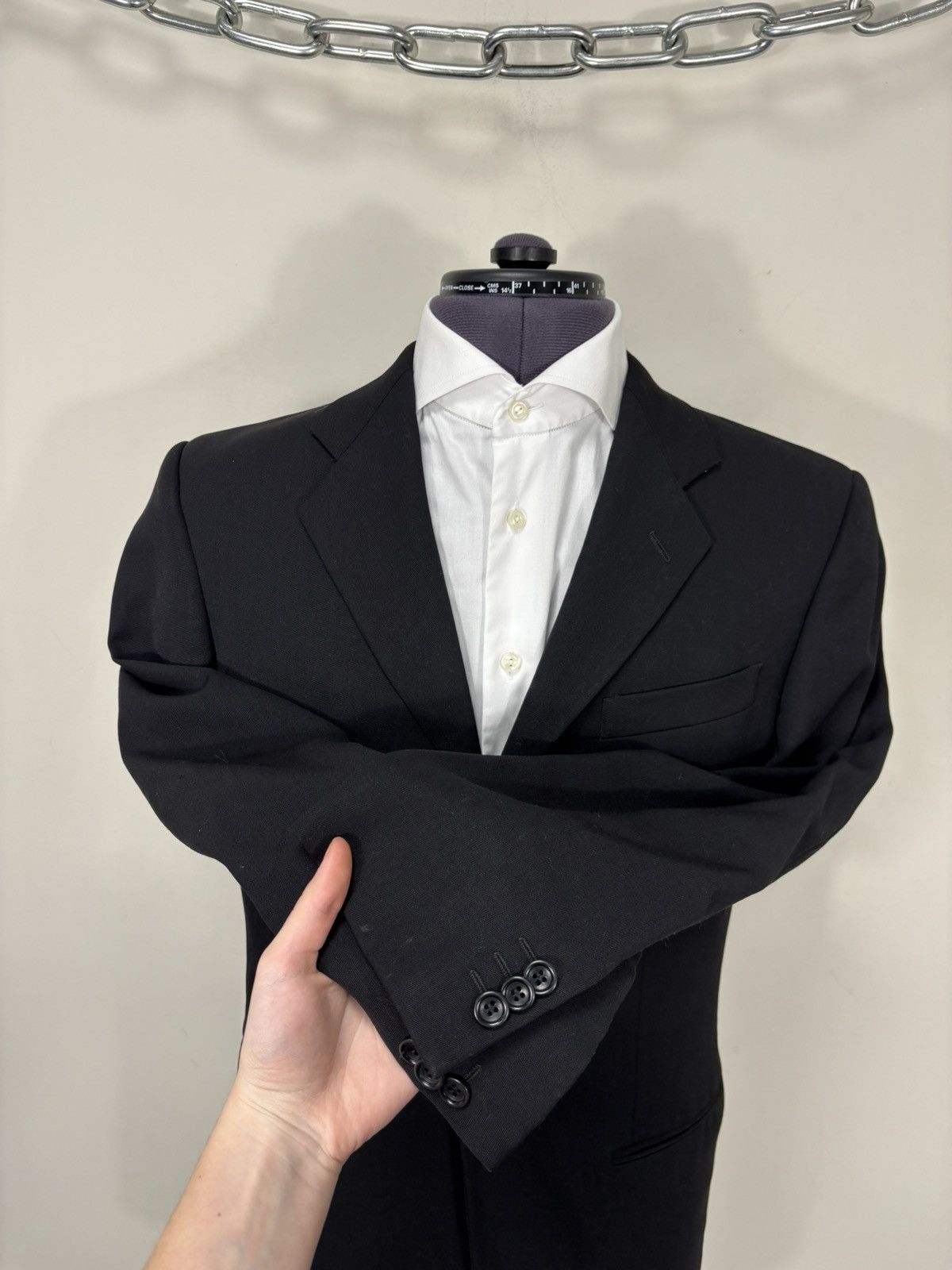 Armani Collezioni Armani Collezioni Men’s Black Wool Blazer Jacket Sport Coat Size 36R - 7 Thumbnail
