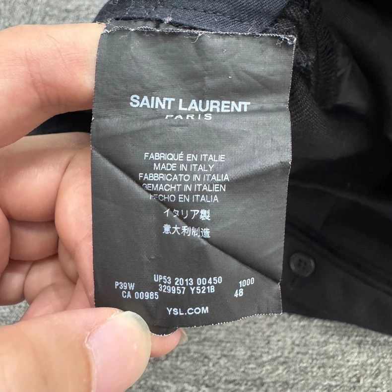 Saint Laurent Paris Saint Laurent Paris size 48 Black wool slacks Size US 32 / EU 48 - 3 Thumbnail