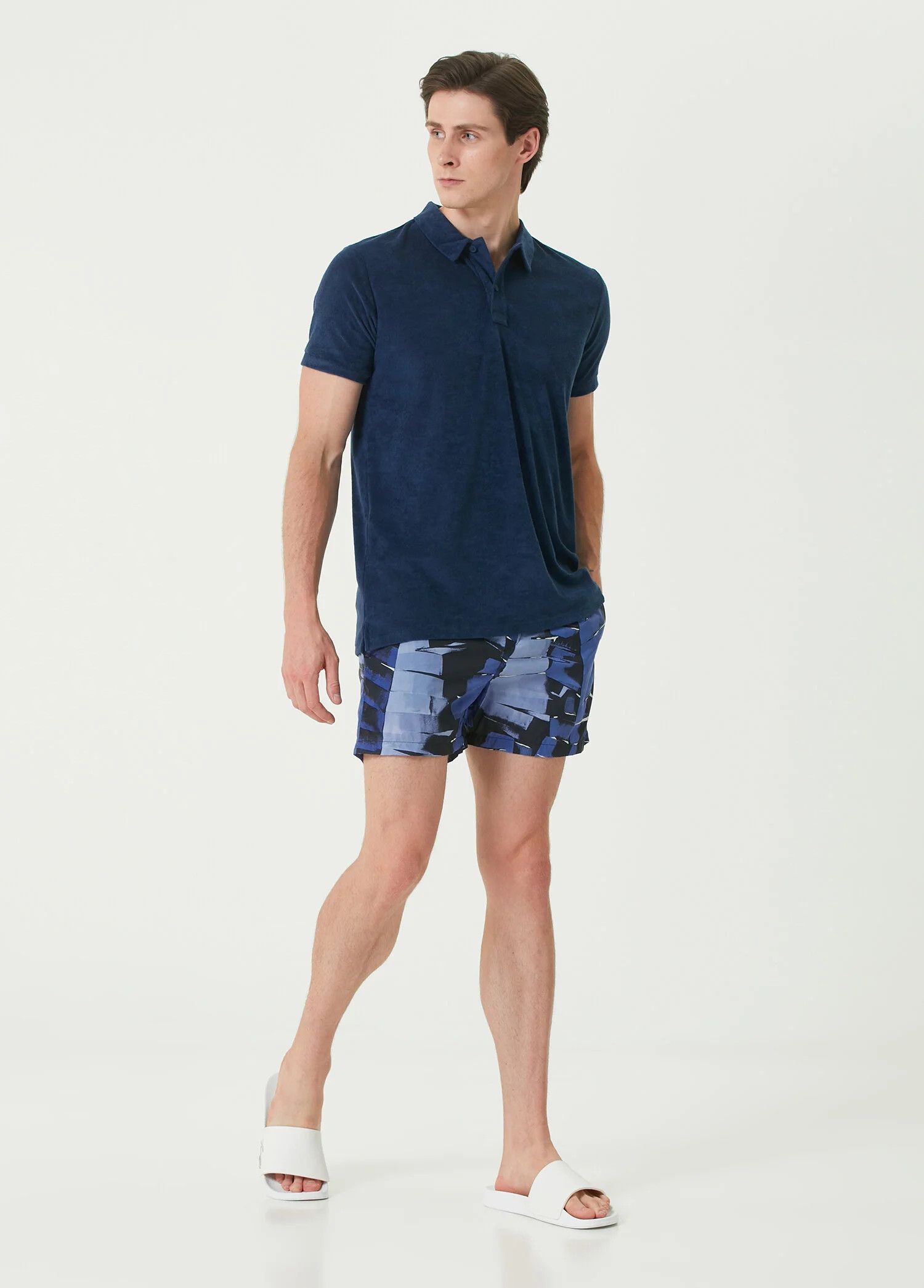 Salvatore Ferragamo SALVATORE FERRAGAMO blue black graphic print swim shorts XL Size US 36 / EU 52 - 3 Thumbnail