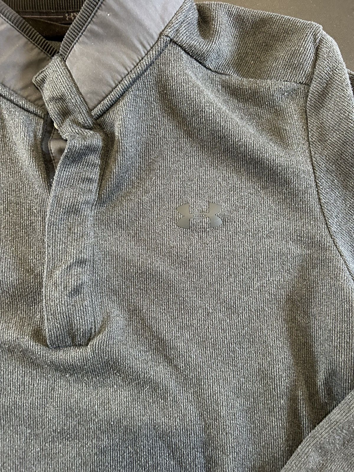 Under Armour Under Armour Heather Gray Quarter- Button Pullover Size US M / EU 48-50 / 2 - 2 Thumbnail