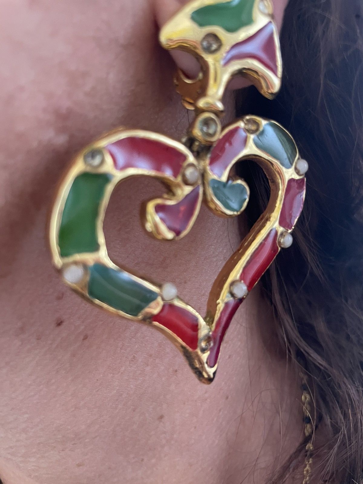 Christian Lacroix CHRISTIAN LACROIX MAXI GRIPOIX EARRINGS Size ONE SIZE - 10 Thumbnail