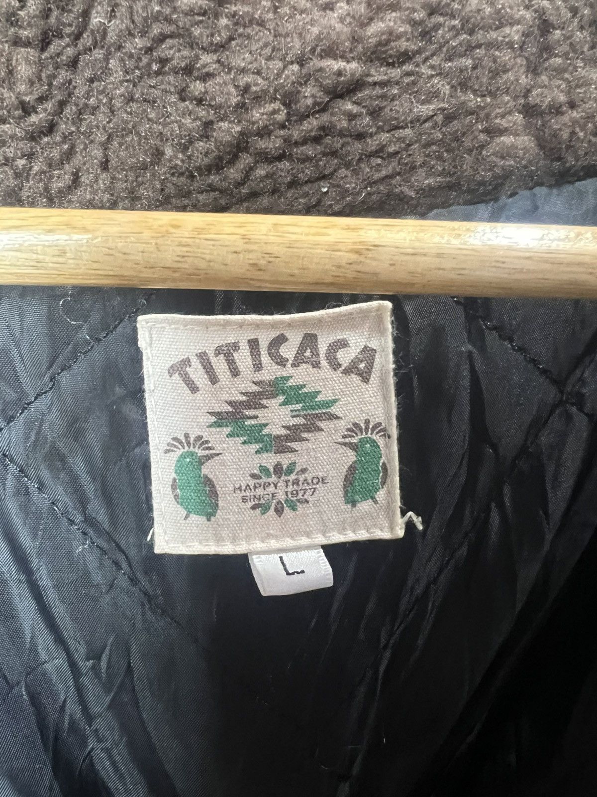 Japanese Brand Titicaca Navajo Style Aztec Hooded Wool Duffel Coat Size US L / EU 52-54 / 3 - 10 Thumbnail