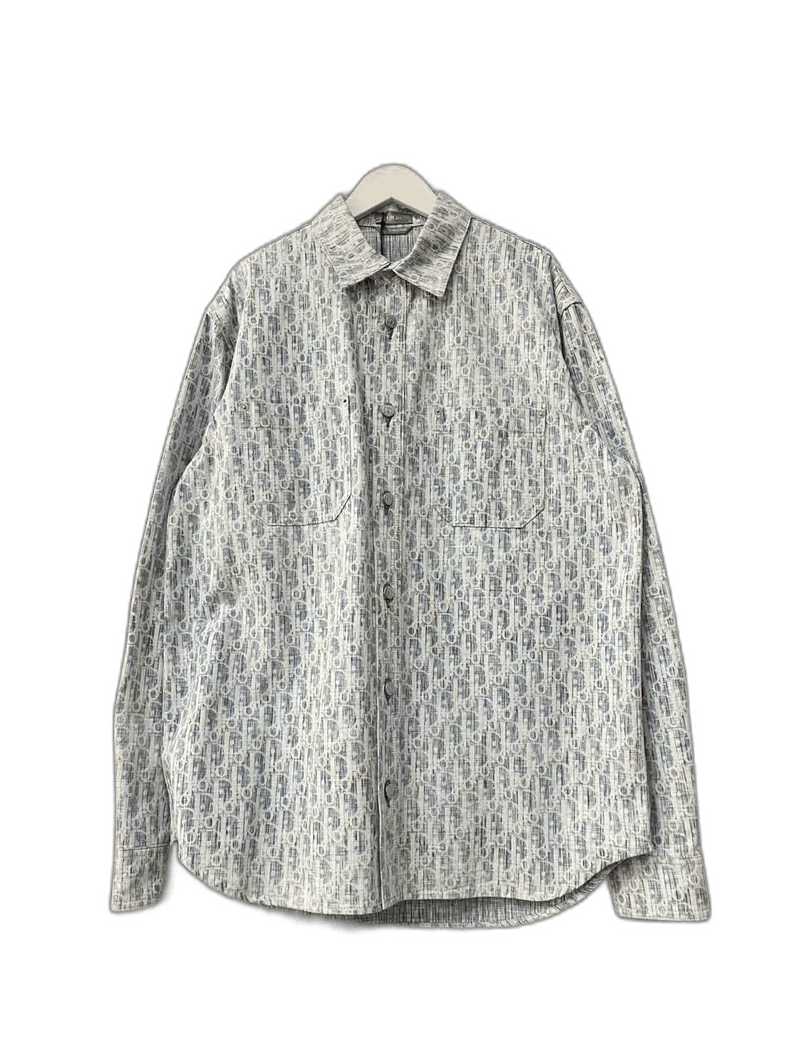 Dior Dior Printed Denim Shirt Jacket New Condition Size US M / EU 48-50 / 2 - 1 Thumbnail