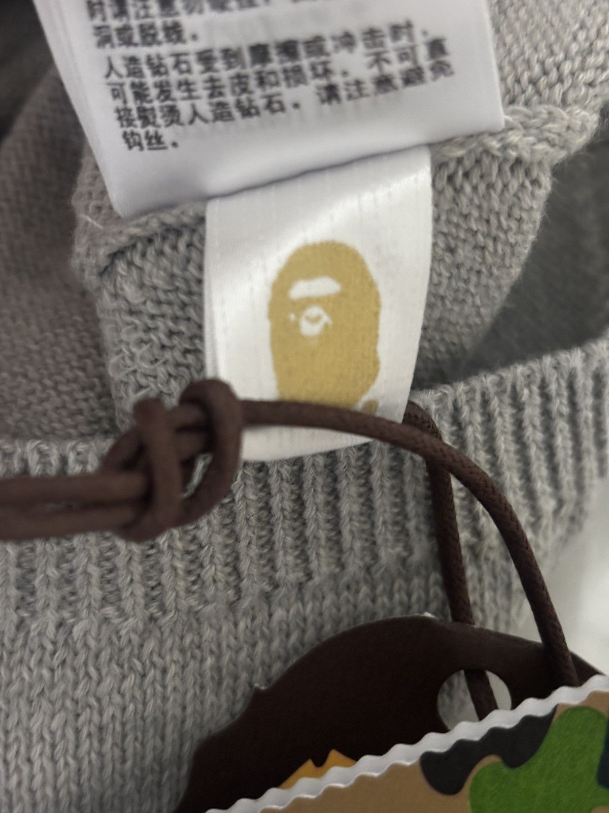 Bape Authentic ape bape crystal shark knit cap beanie gray new Size ONE SIZE - 10 Thumbnail