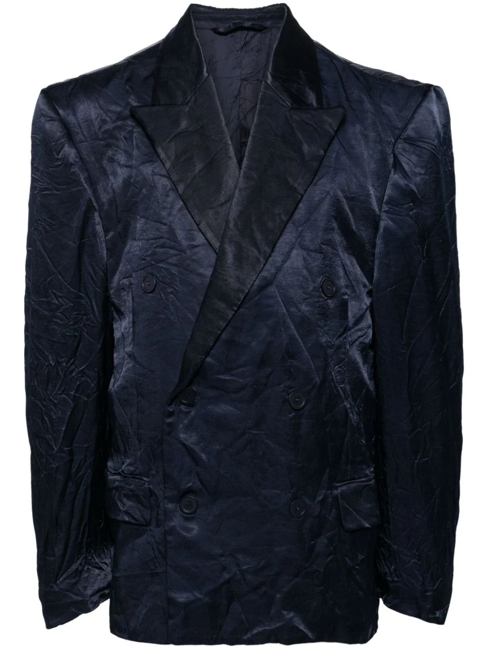 Balenciaga o1srvl11e1124 Dup / Steroid DB Jacket in Navy Size US M / EU 48-50 / 2 - 1 Thumbnail
