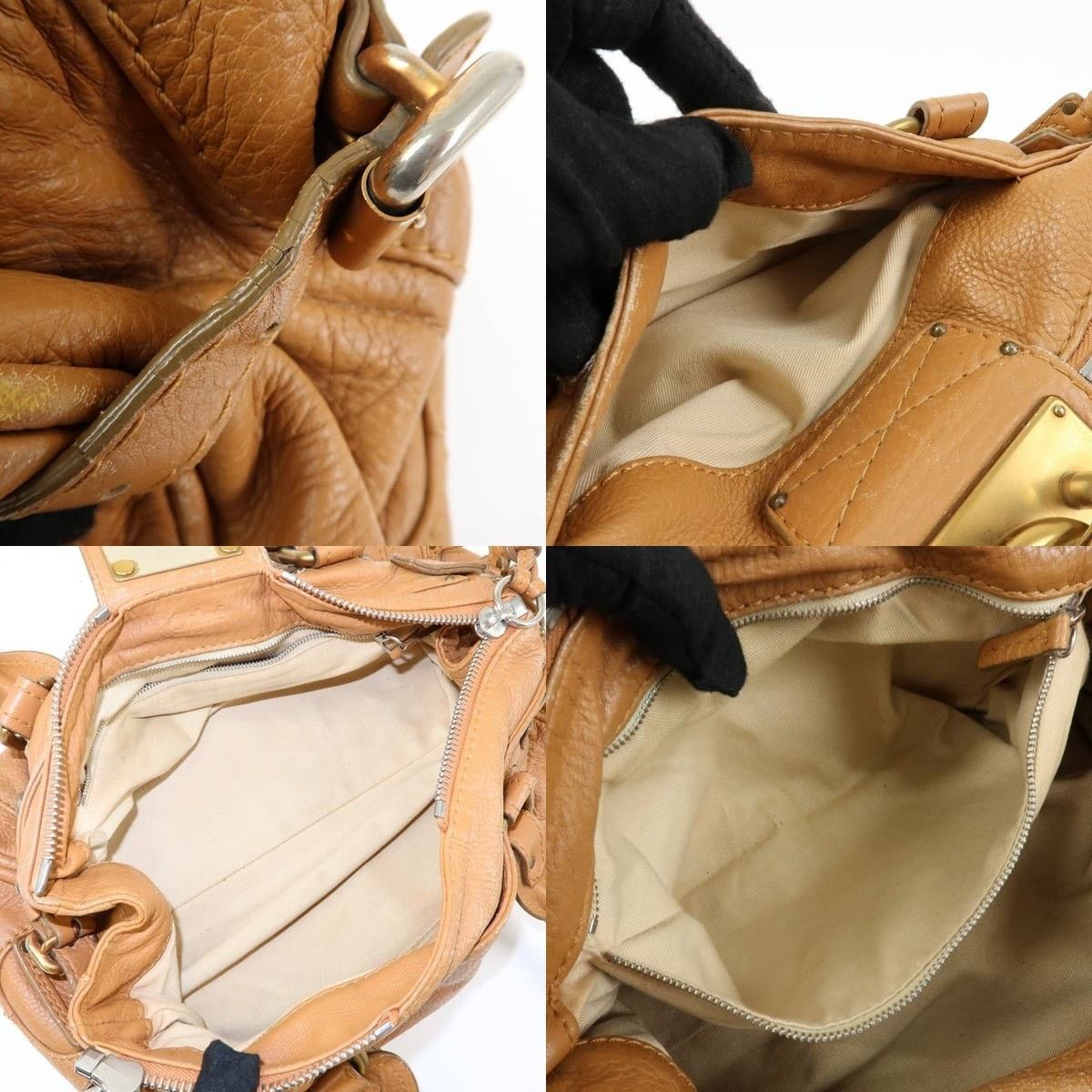 Chloe Chloe Paddington Medium Leather Shoulder Bag Tan Size ONE SIZE - 7 Thumbnail