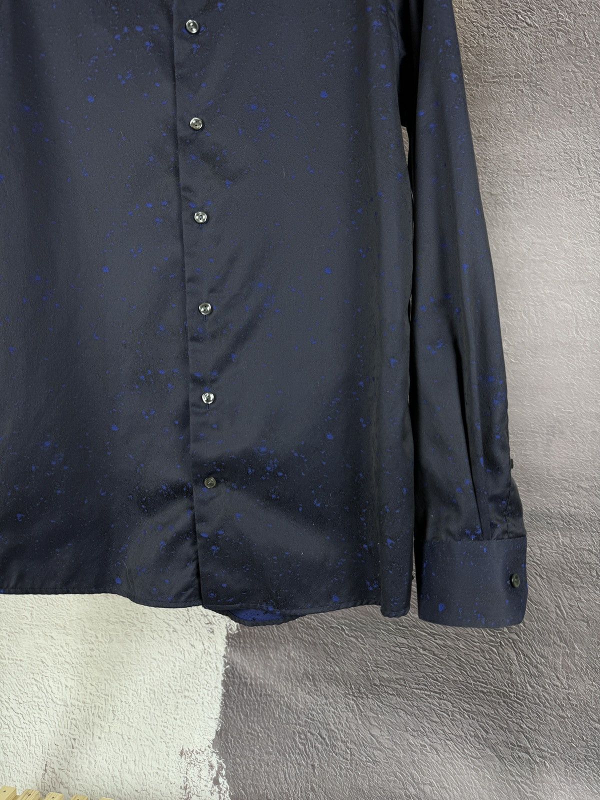 Eton ETON blue spray pattern Brighton long sleeve shirt Size US L / EU 52-54 / 3 - 6 Thumbnail