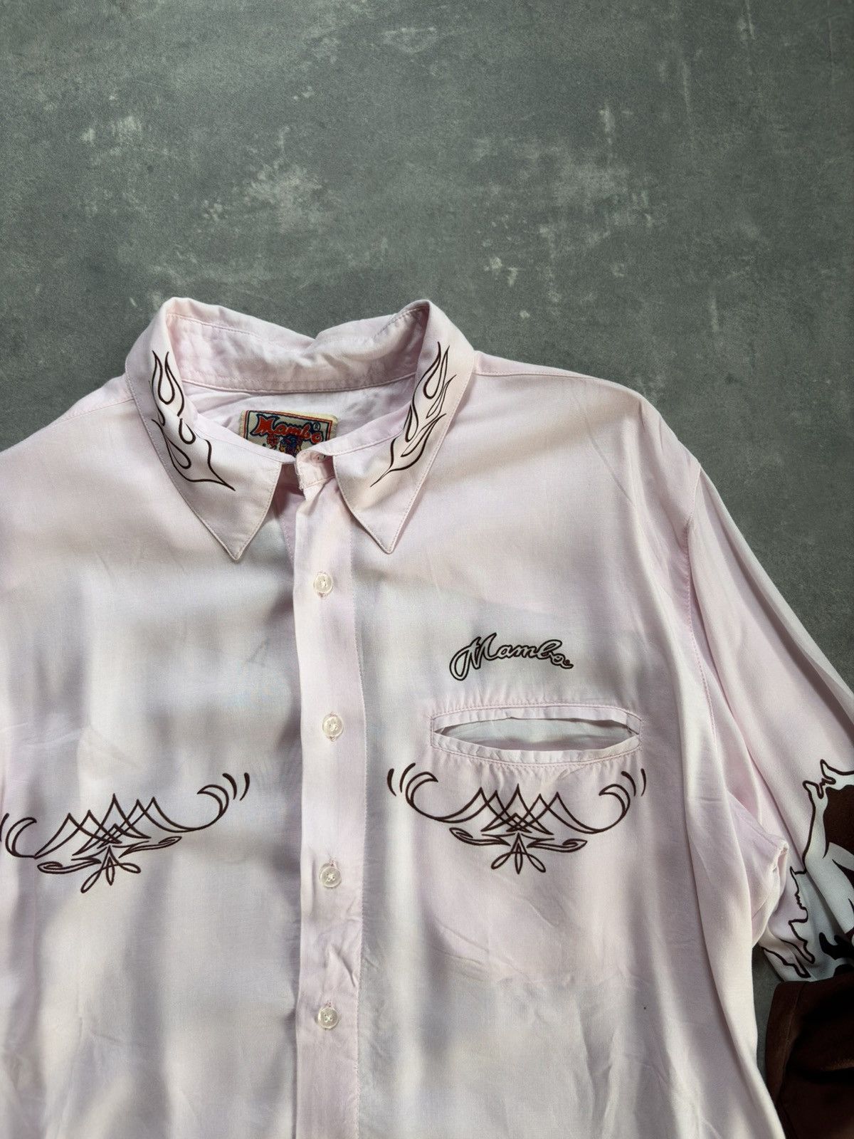 Mambo Mambo Long Sleeve Printed Devil Woman Cowboy Western Shirt L Size US L / EU 52-54 / 3 - 4 Thumbnail