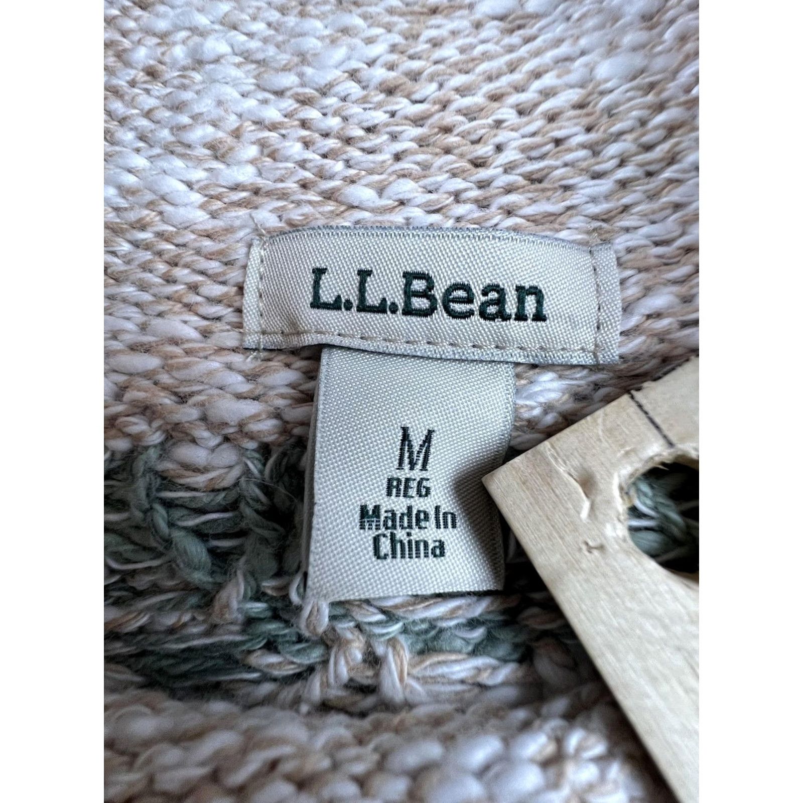 Vintage L.L. Bean Sweater Womens Medium Beige Turtleneck Fair Isle Knit Pullover Winter Size M / US 6-8 / IT 42-44 - 3 Thumbnail