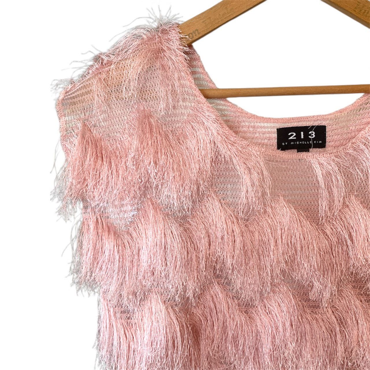 Other Blush pink fringe blouse Size M / US 6-8 / IT 42-44 - 2 Thumbnail