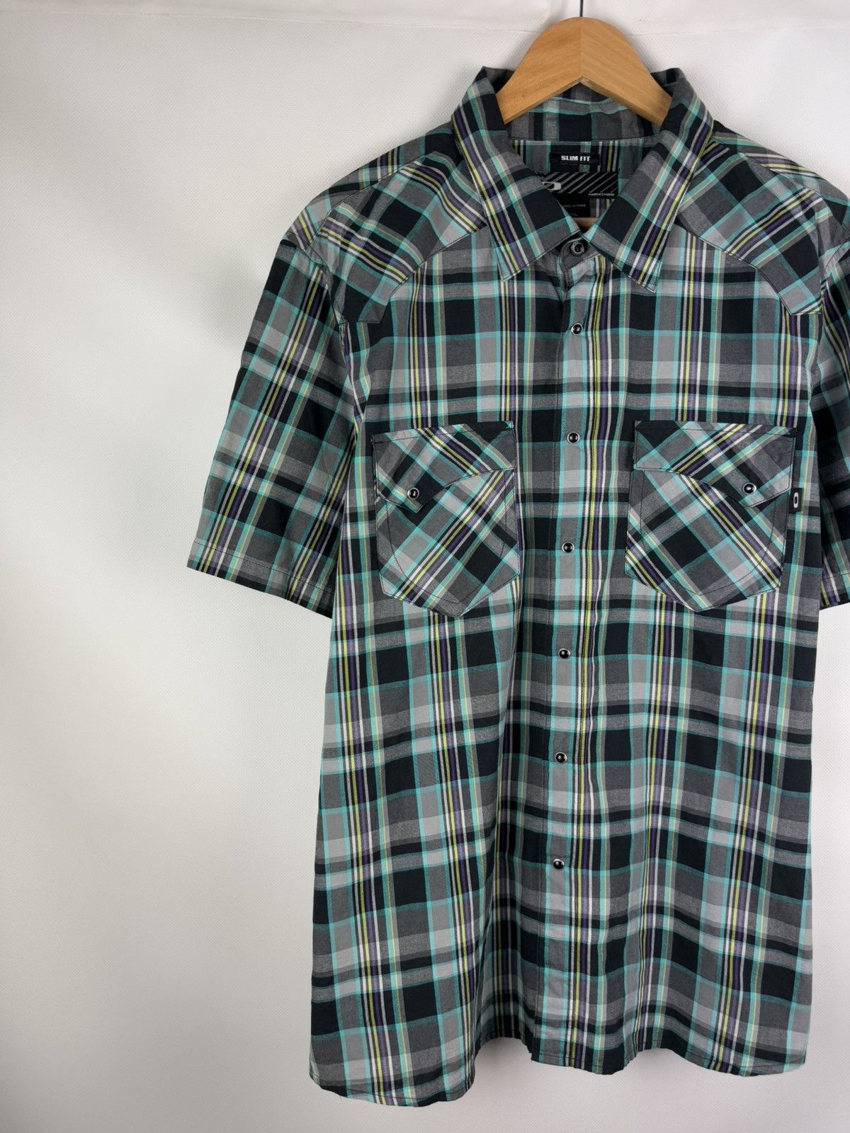 Oakley Oakley Short Sleeve Checked Western Outdoor Button Up Shirt Size US XL / EU 56 / 4 - 2 Thumbnail