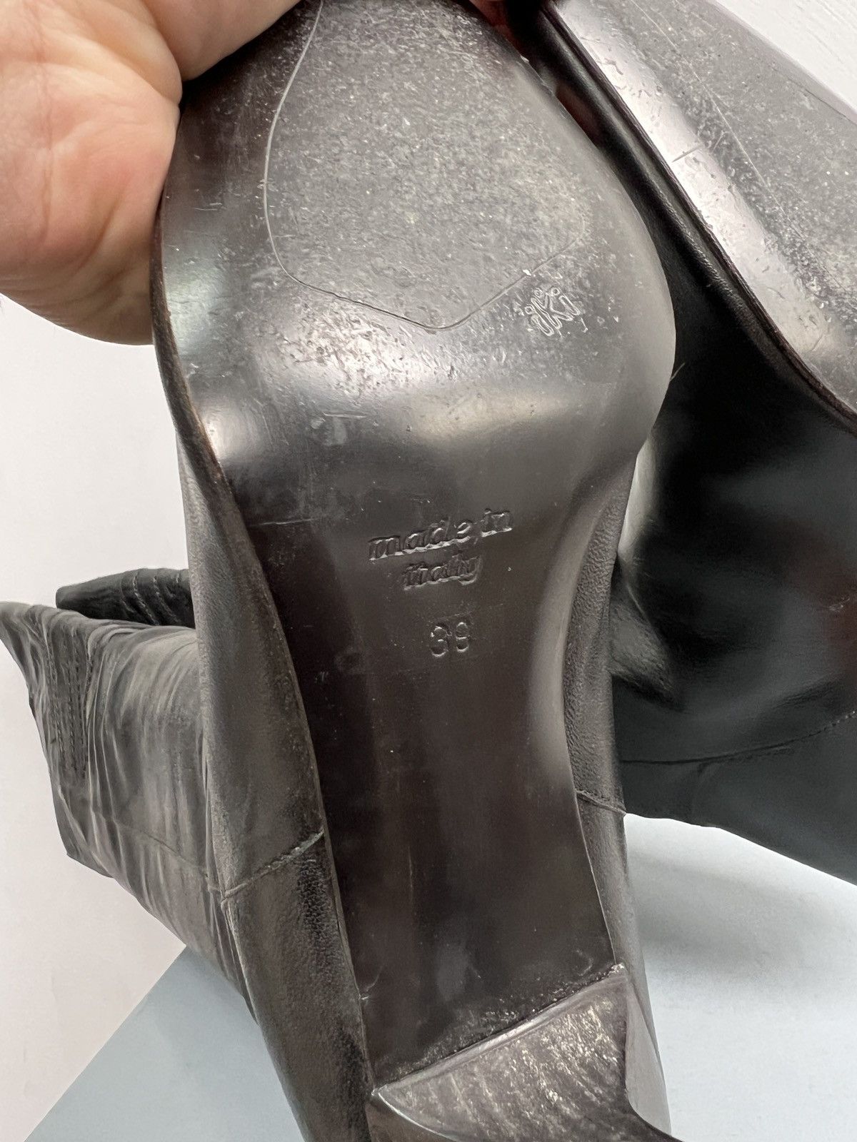 Hysteric Glamour Y2K HIGH LETHER BALENCIAGA STYLE BOOTS HEEL WOMAN Size US 9 / IT 39 - 11 Thumbnail