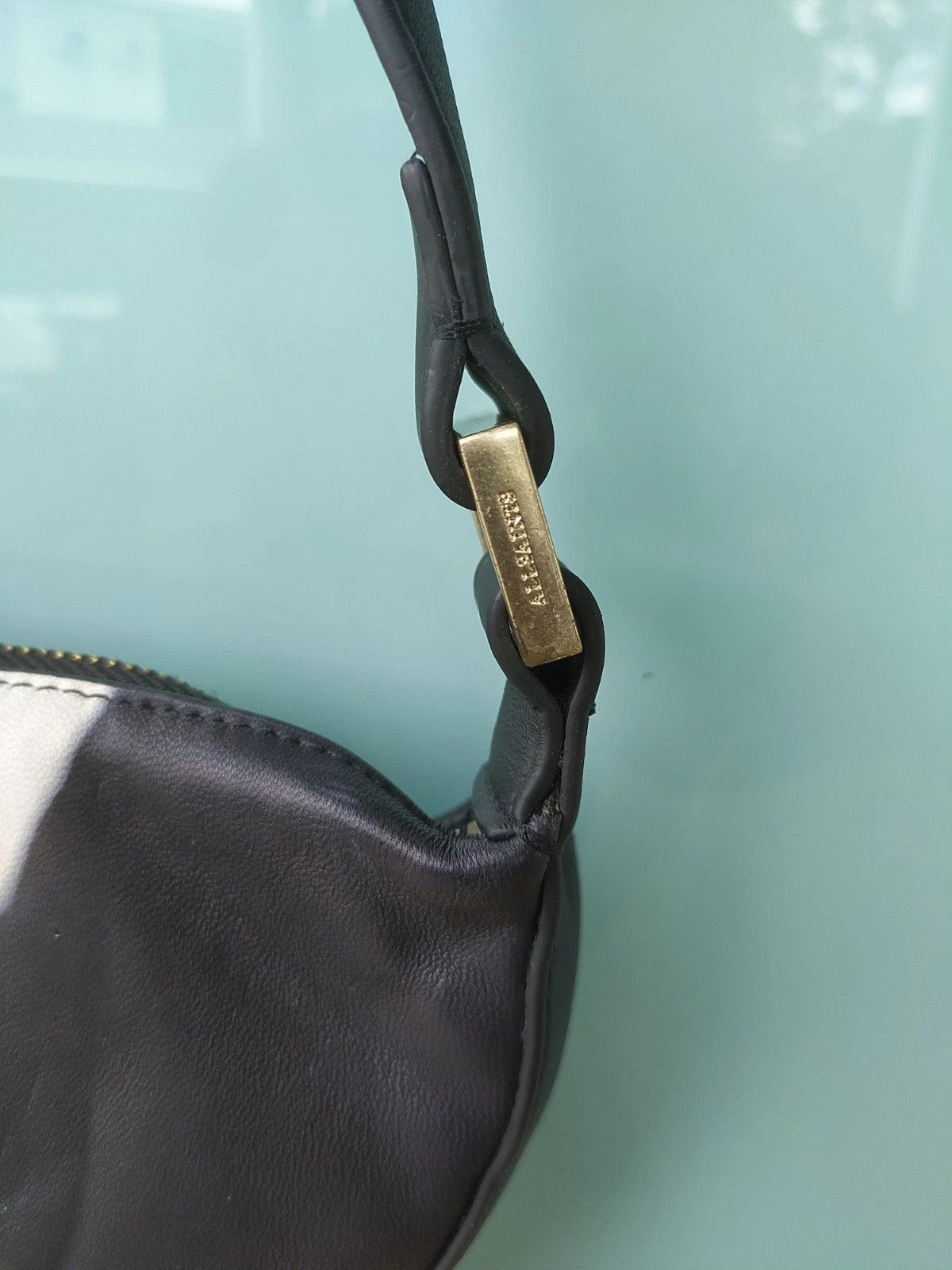 Allsaints AllSaints Leather Half Moon Crossbody Bag FTP / 8017 Size ONE SIZE - 7 Thumbnail