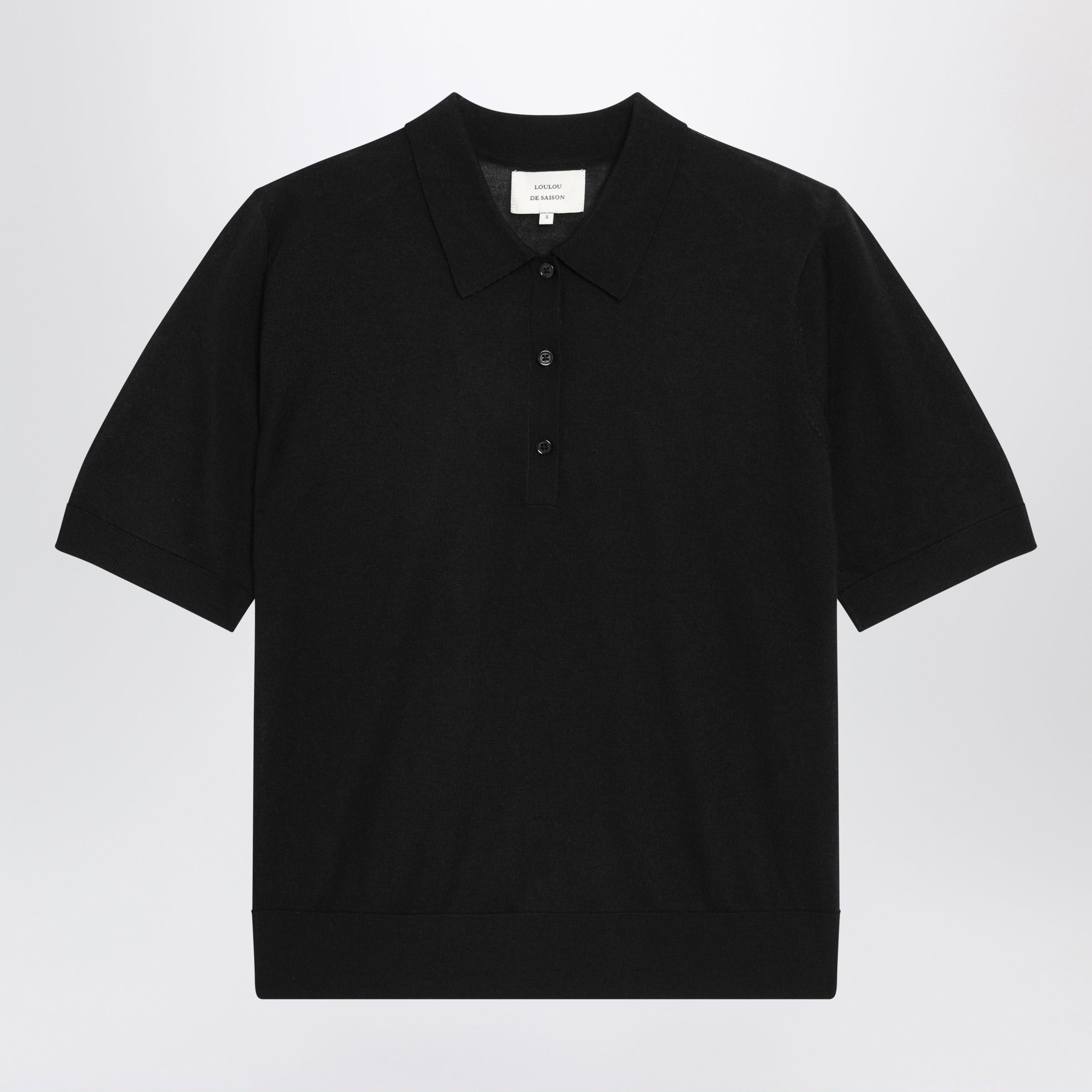 Loulou de Saison Loulou De Saison Black Migo Fluid Cashmere Polo Size L / US 10 / IT 46 - 1 Thumbnail