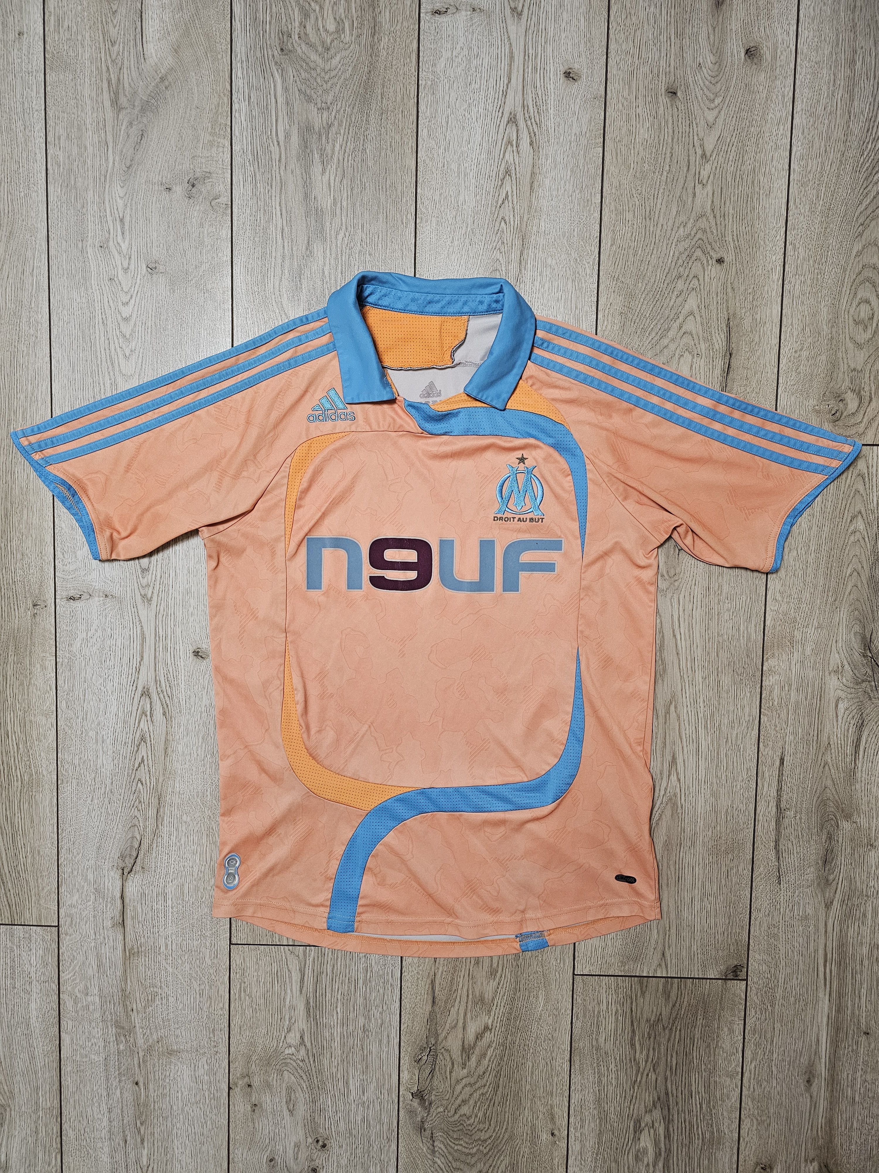 Adidas OLYMPIQUE MARSEILLE 2007 2008 THIRD FOOTBALL SOCCER JERSEY Size US S / EU 44-46 / 1 - 1 Thumbnail