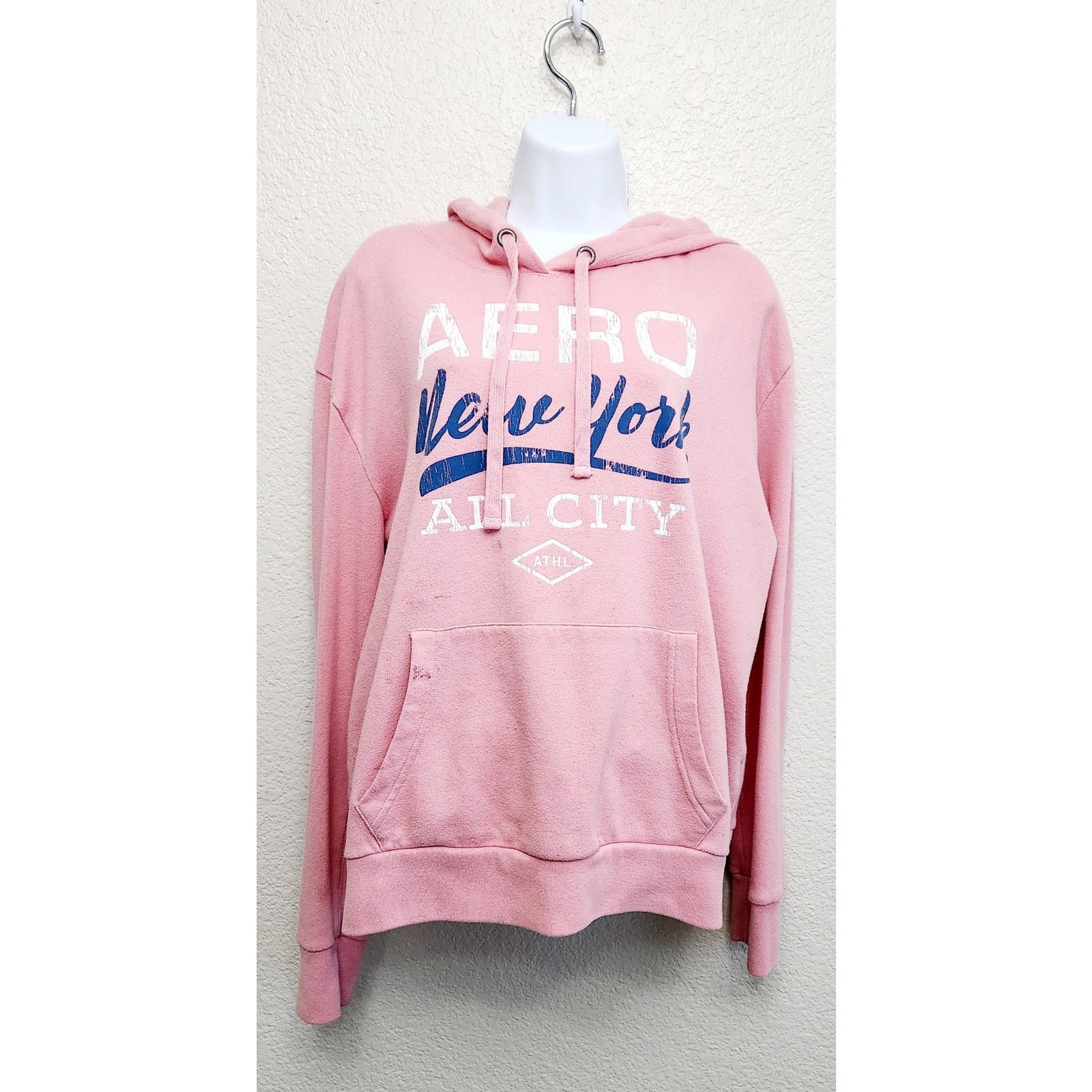 Aeropostale Aeropostale Pink Blue New York All City Pull Over Hoodies XL Size XL / US 12-14 / IT 48-50 - 1 Thumbnail