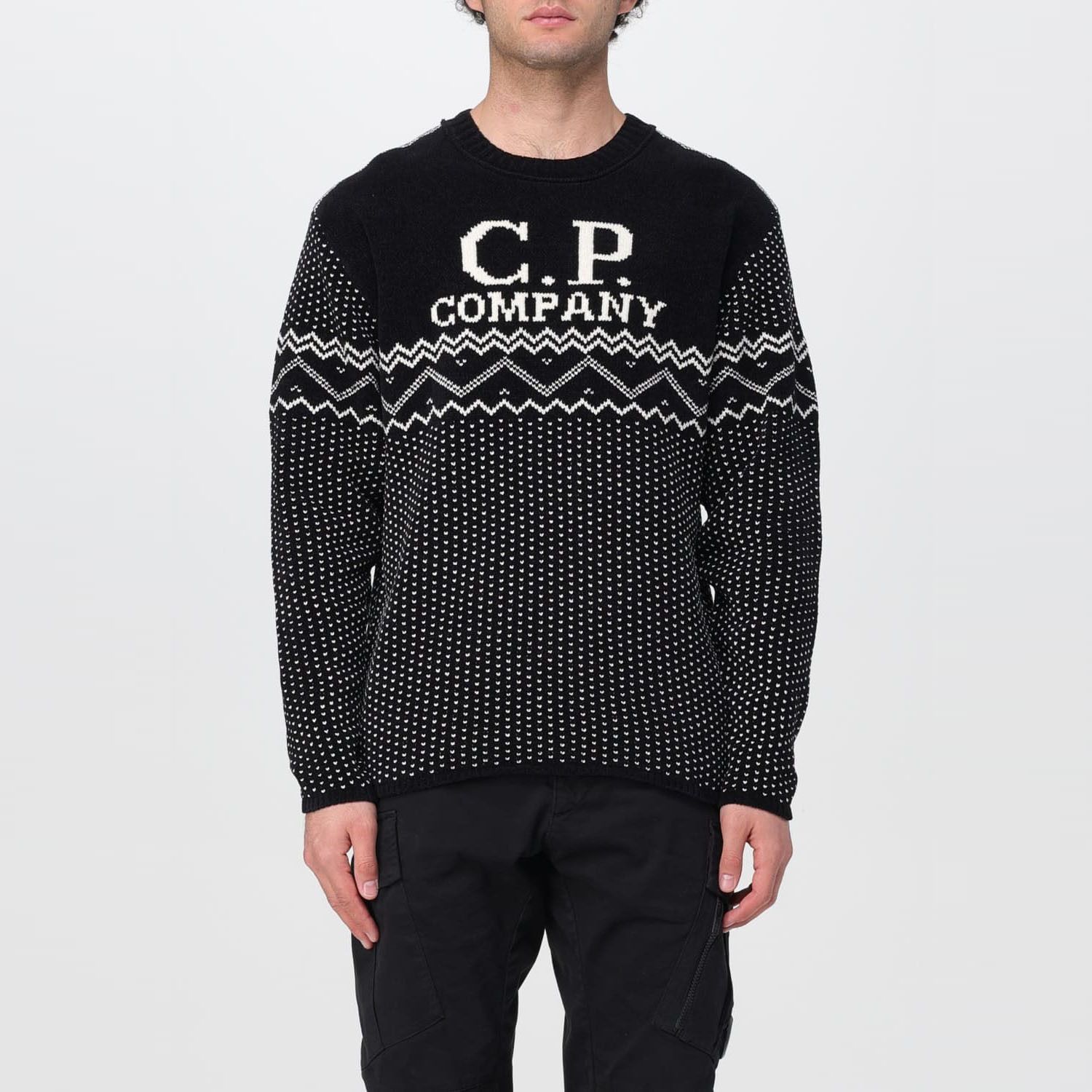 C.P. Company CP Company Chenille Cotton Jacquard Knit 50 Size US L / EU 52-54 / 3 - 2 Thumbnail