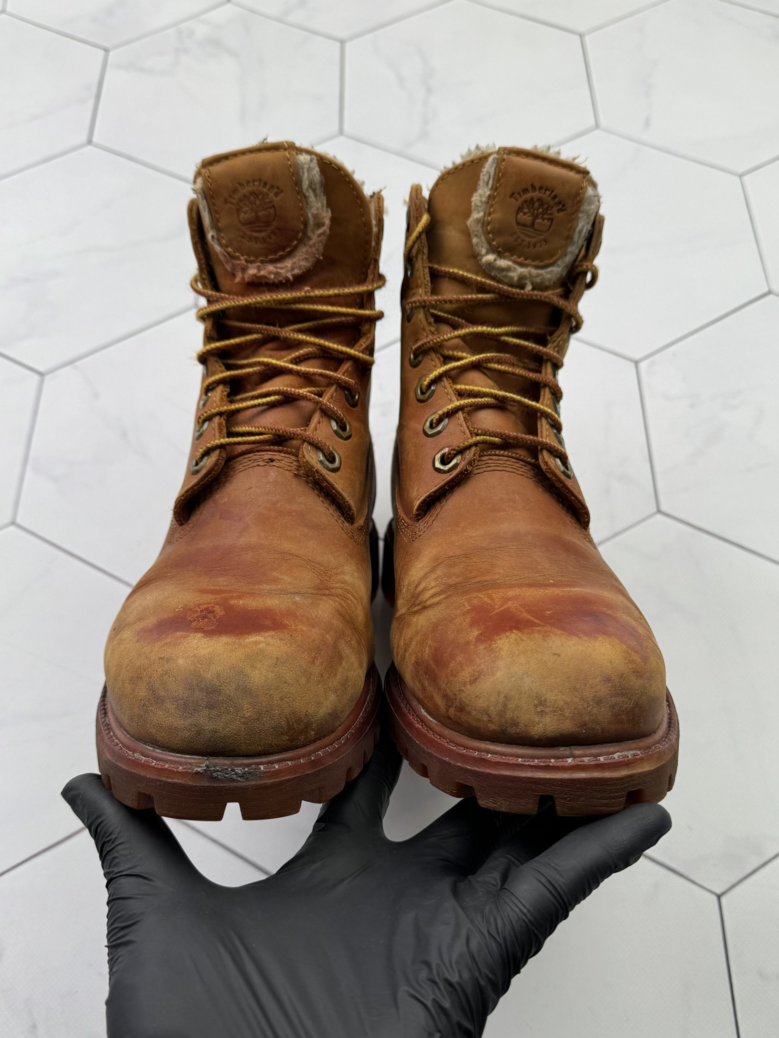 Timberland Timberland Vintage Faded Leather Boots (B562)E2 Size US 8.5 / EU 41-42 - 8 Thumbnail