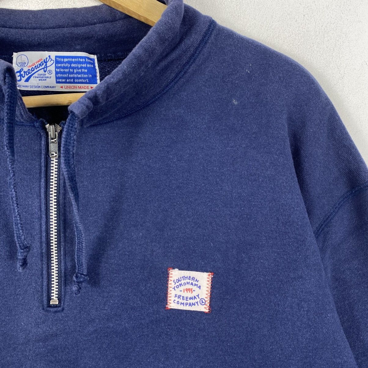 Vintage Vtg 90s Freeway Yokohama Japanese Streetwear 1/4 Zip L Navy Size US L / EU 52-54 / 3 - 4 Thumbnail